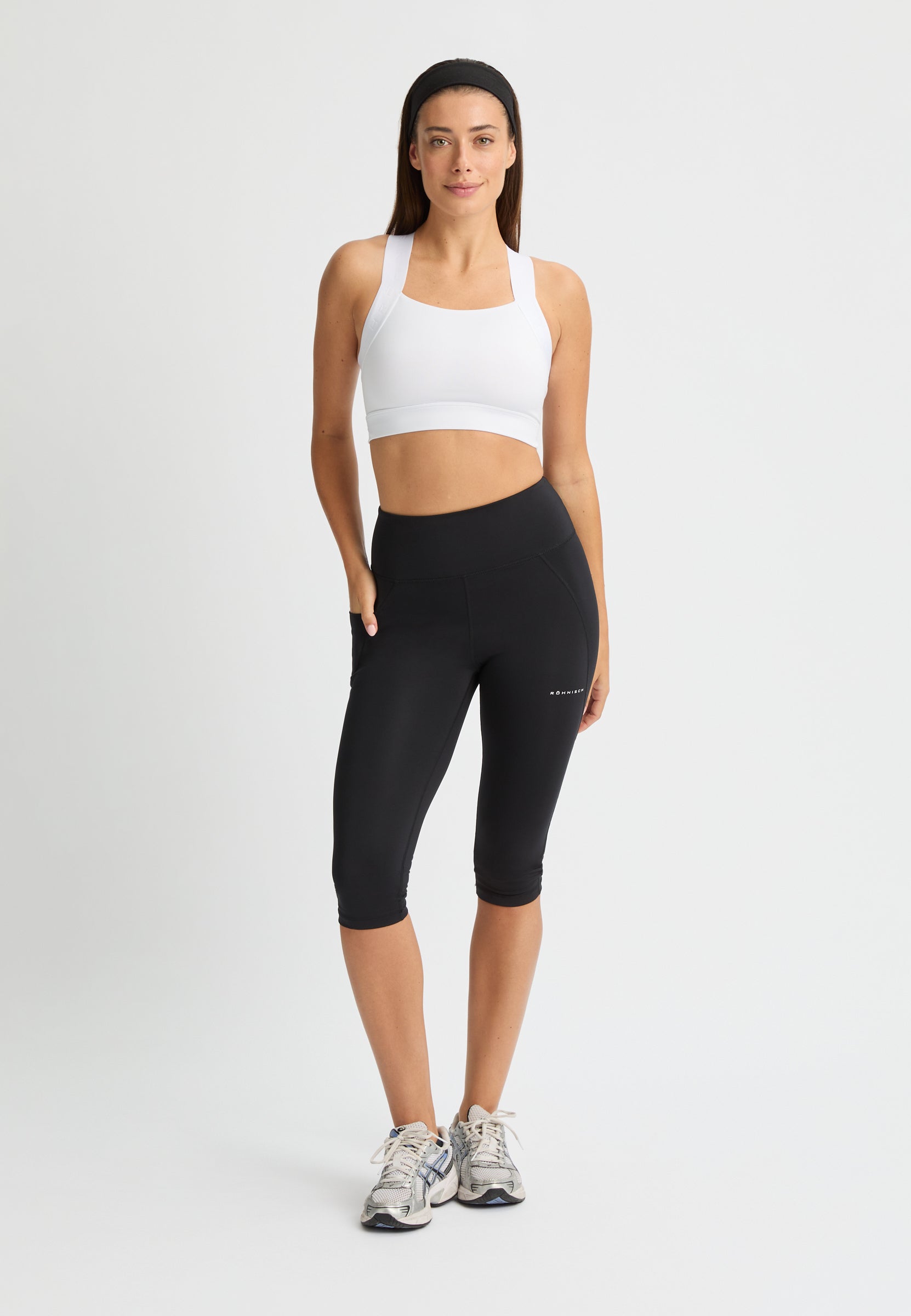 RÖHNISCH Flattering High Waist Capri Tights Black Trainingshosen & Jogginghosen RÖHNISCH