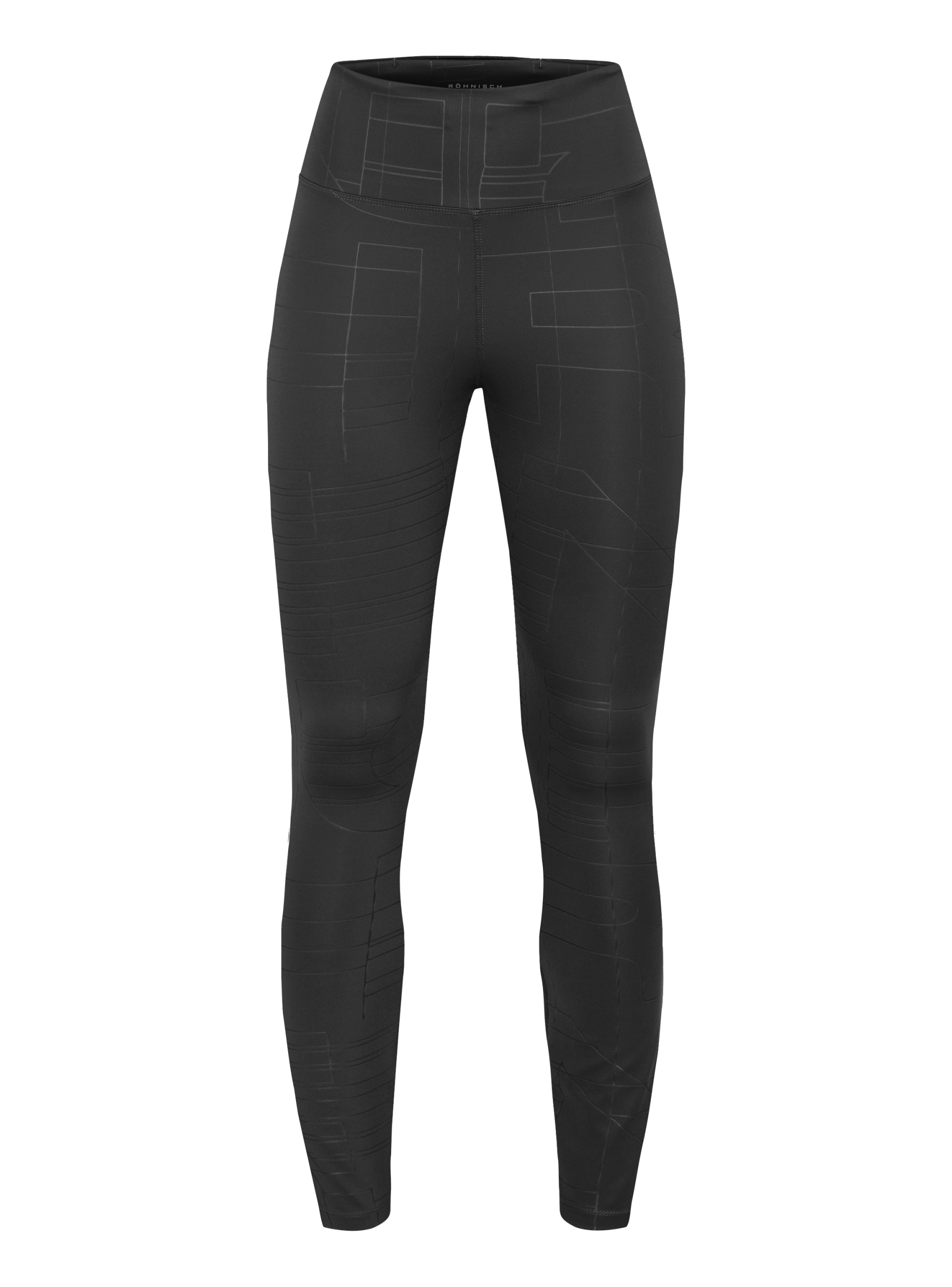 RÖHNISCH Logo Effect High Waist Tights Black Logo Emboss Trainingshosen & Jogginghosen RÖHNISCH Black Logo Emboss XS