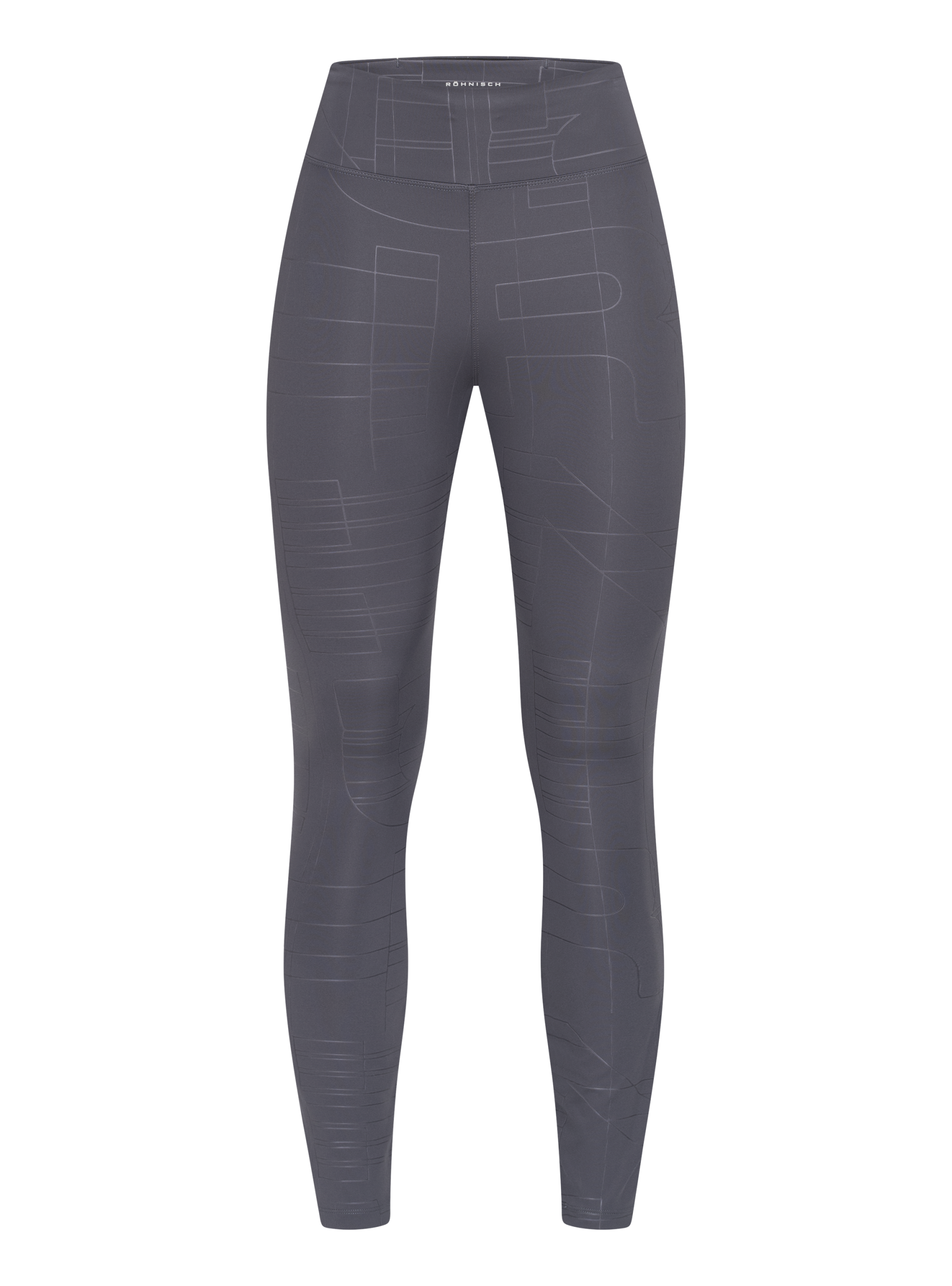 RÖHNISCH Logo Effect High Waist Tights Black Logo Emboss Trainingshosen & Jogginghosen RÖHNISCH Dk Plum Emboss XS