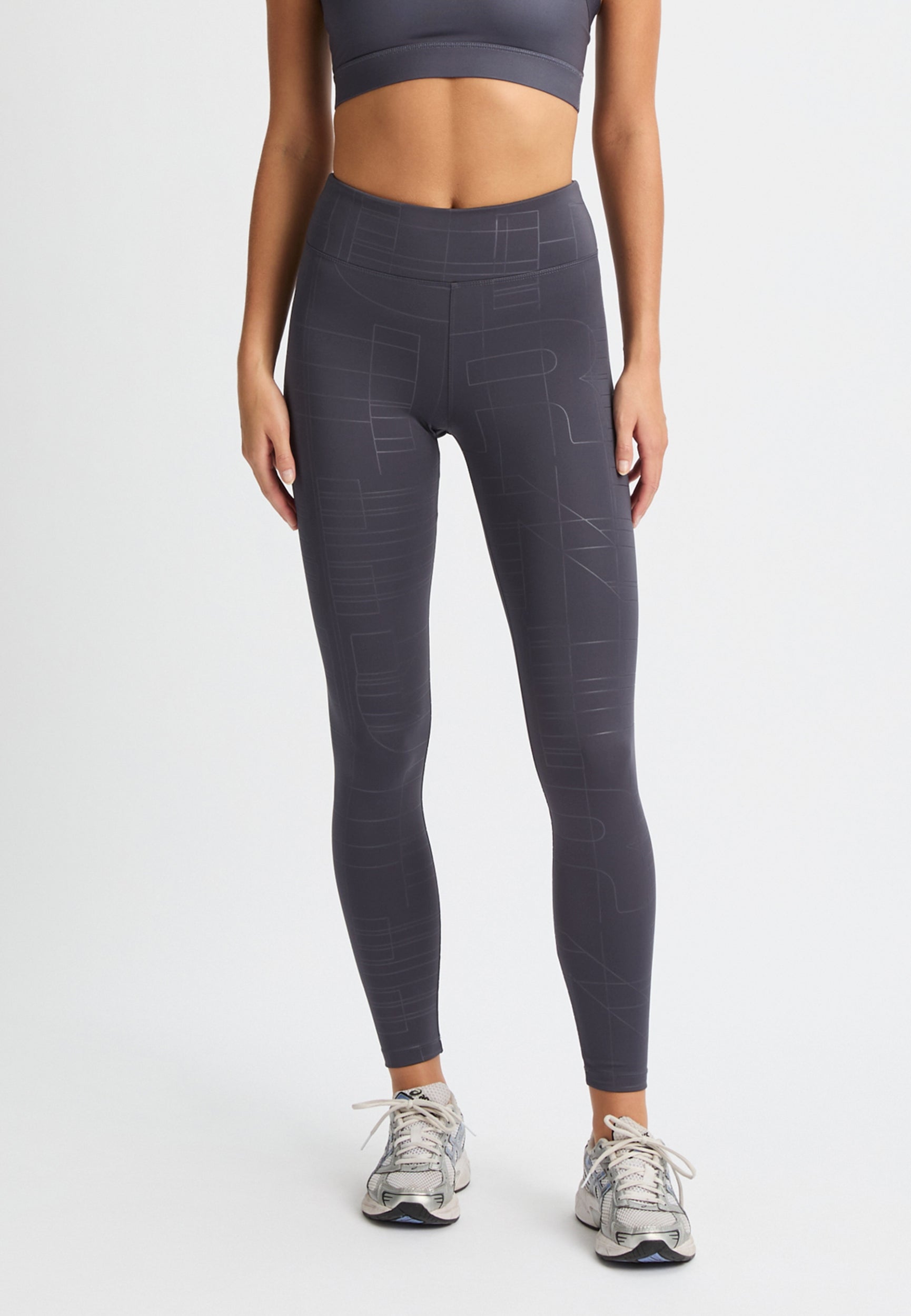 RÖHNISCH Logo Effect High Waist Tights Black Logo Emboss Trainingshosen & Jogginghosen RÖHNISCH