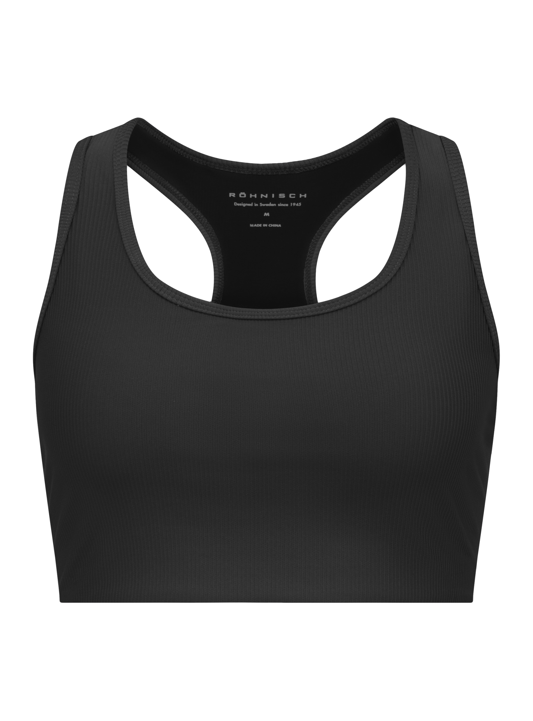 RÖHNISCH Ribbed R Sportsbra Black Trainingsshirts RÖHNISCH Black XS