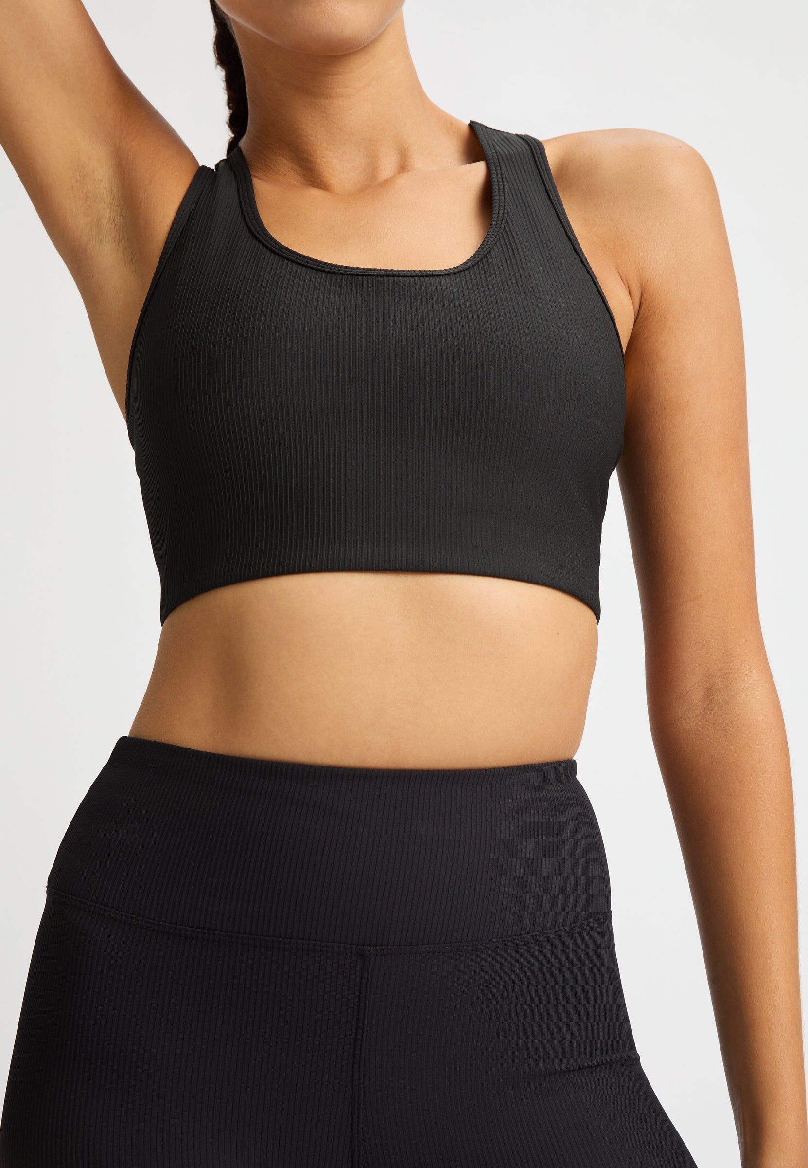 RÖHNISCH Ribbed R Sportsbra Black Trainingsshirts RÖHNISCH