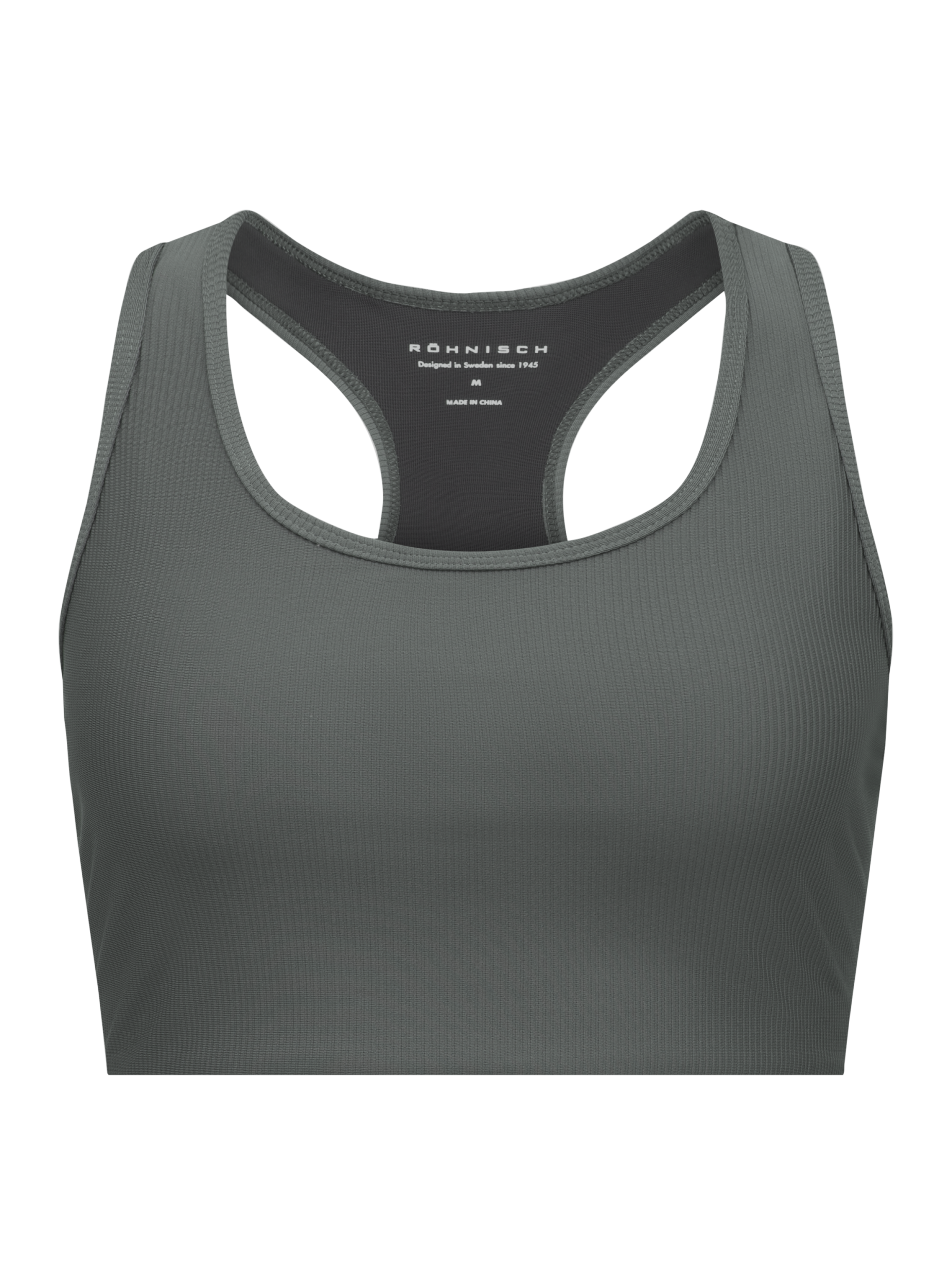 RÖHNISCH Ribbed R Sportsbra Black Trainingsshirts RÖHNISCH Gunmetal XS