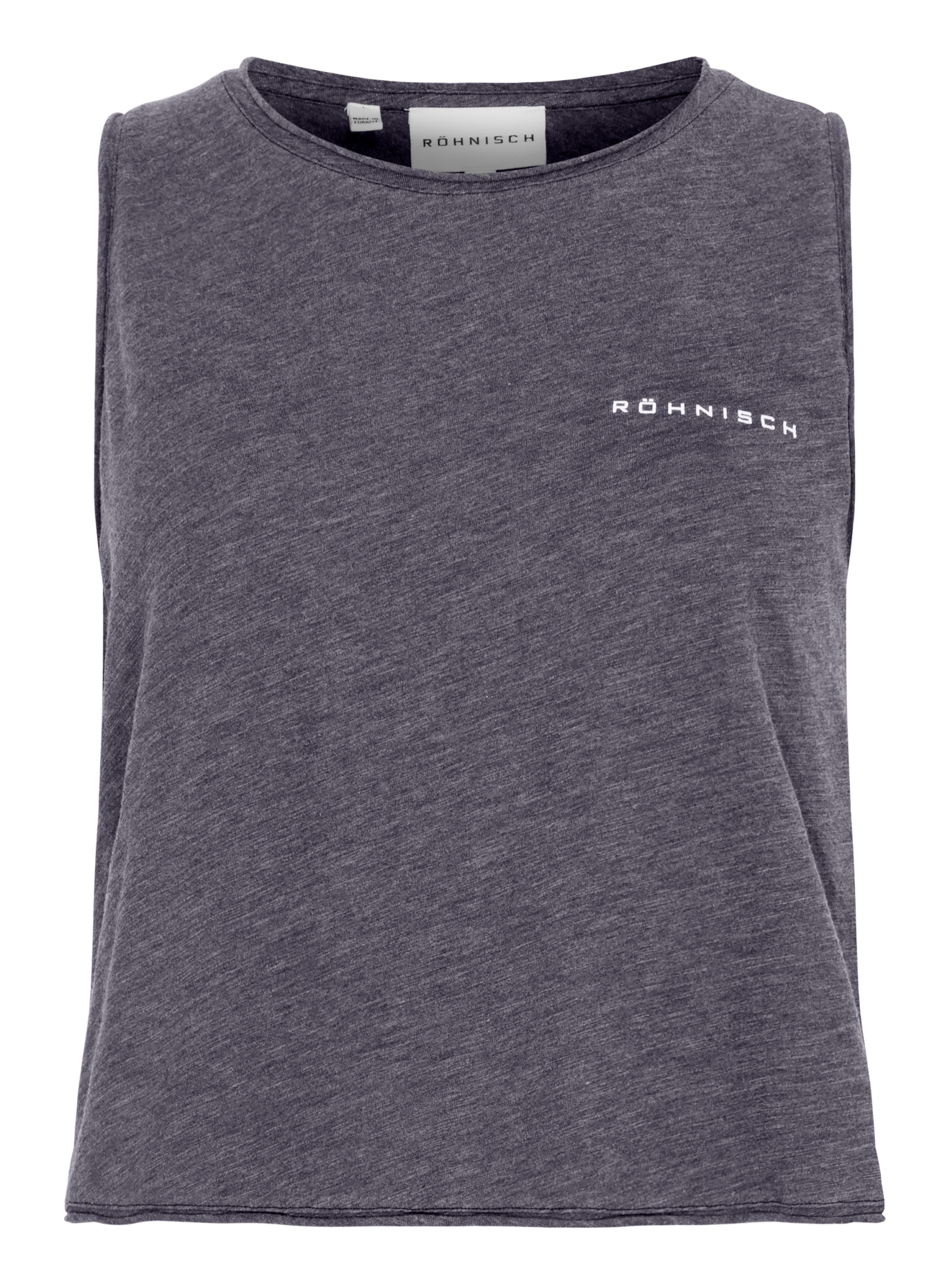 RÖHNISCH Slub Cropped Tank Light Gray Trainingsshirts RÖHNISCH Dk Grey Plum XS