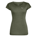 SALEWA PUEZ MELANGE DRY W S/S TEE Wandershirts /-hemden SALEWA 5286 dark olive melange 36