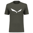 SALEWA SOLIDLOGO DRY M T-SHIRT. Wandershirts /-hemden SALEWA 5286 dark olive melange S