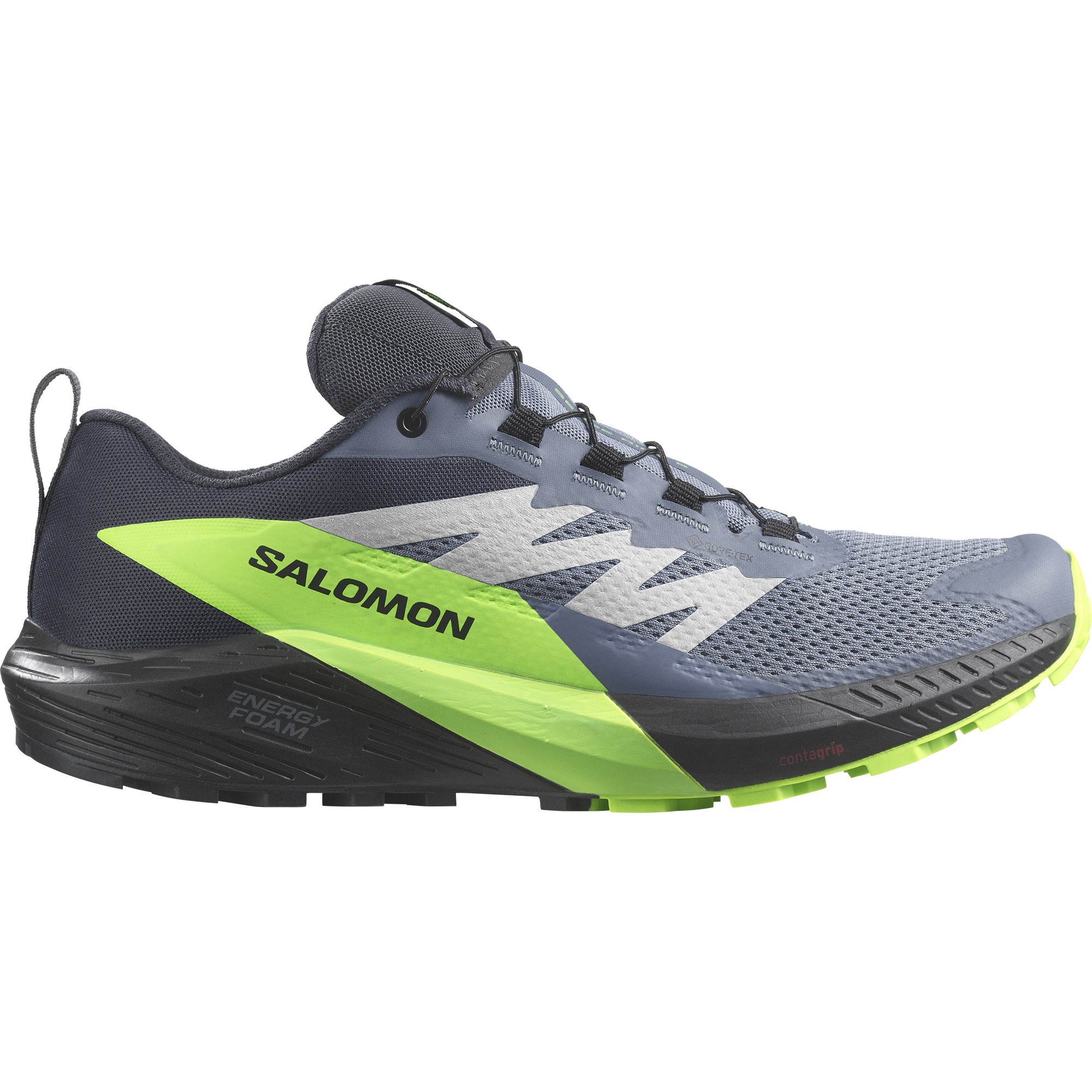 SALOMON SHOES SENSE RIDE 5 GTX Flint/Black/ Trail SALOMON Flint Stone/Black/Green Ge 42