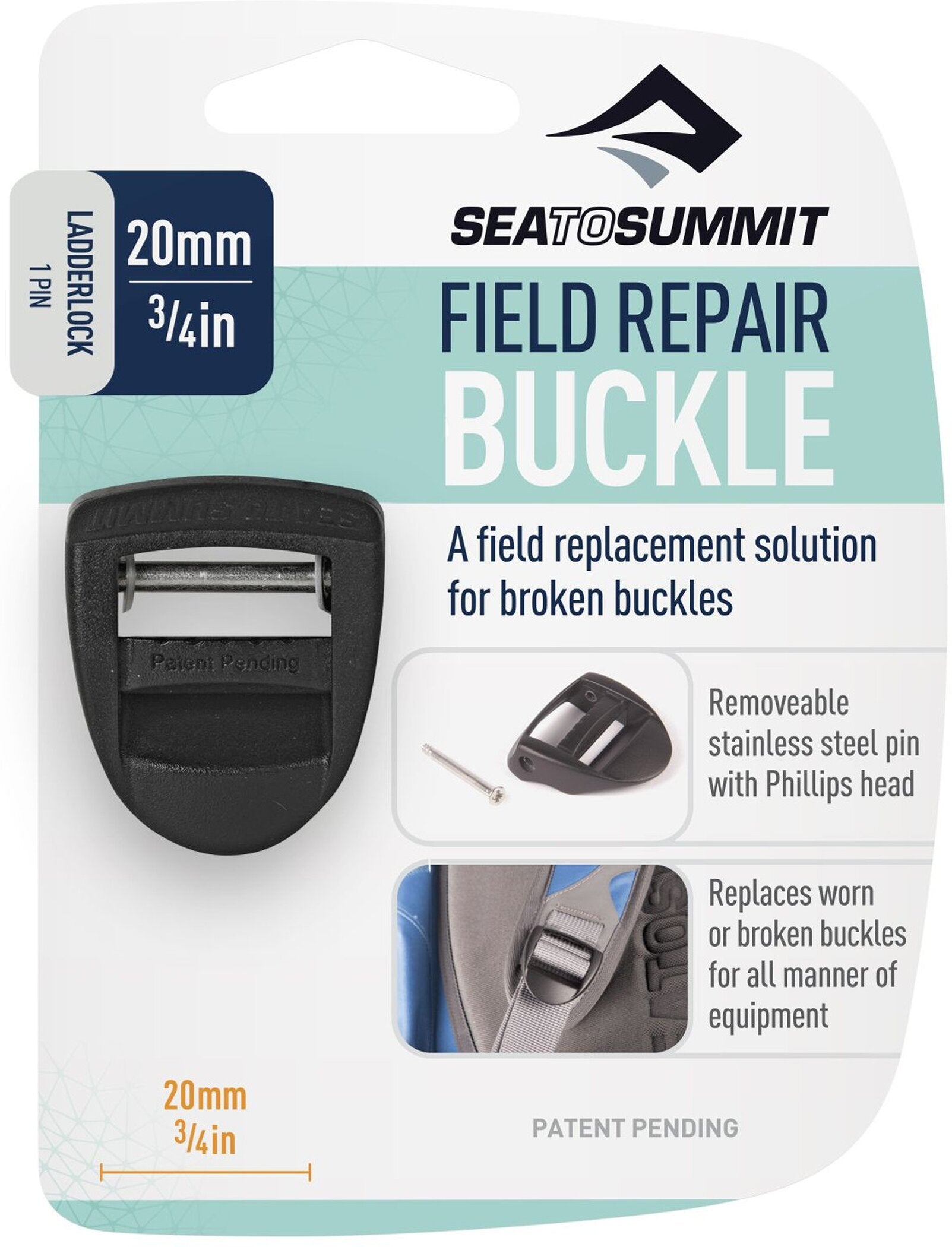 SEA TO SUMMIT Field Repair Buckle - 20mm Ladderlo Rucksäcke SEA TO SUMMIT