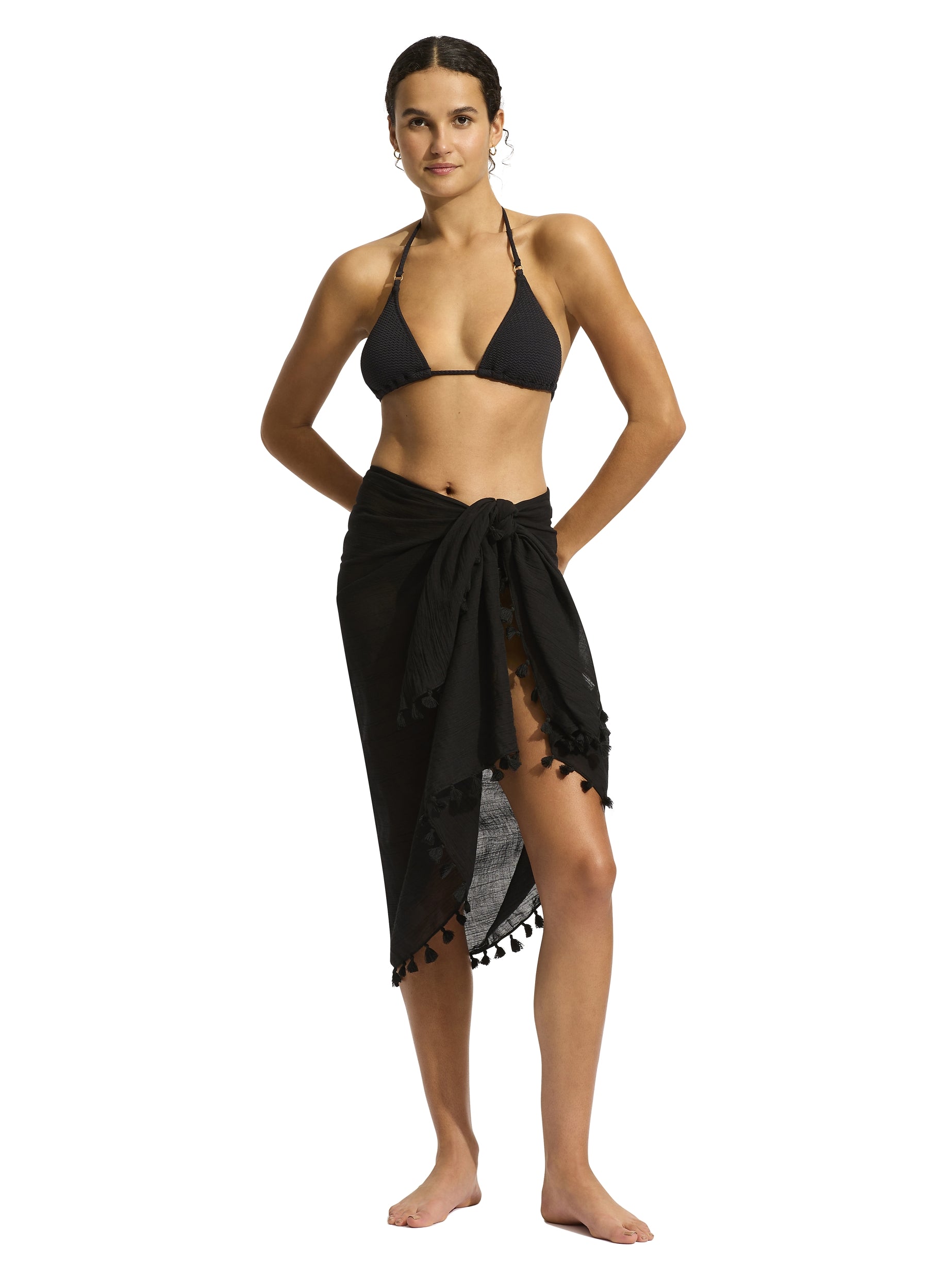 SEAFOLLY Damen Strandtuch "Gauze Sarong" Beachwear SEAFOLLY White White -