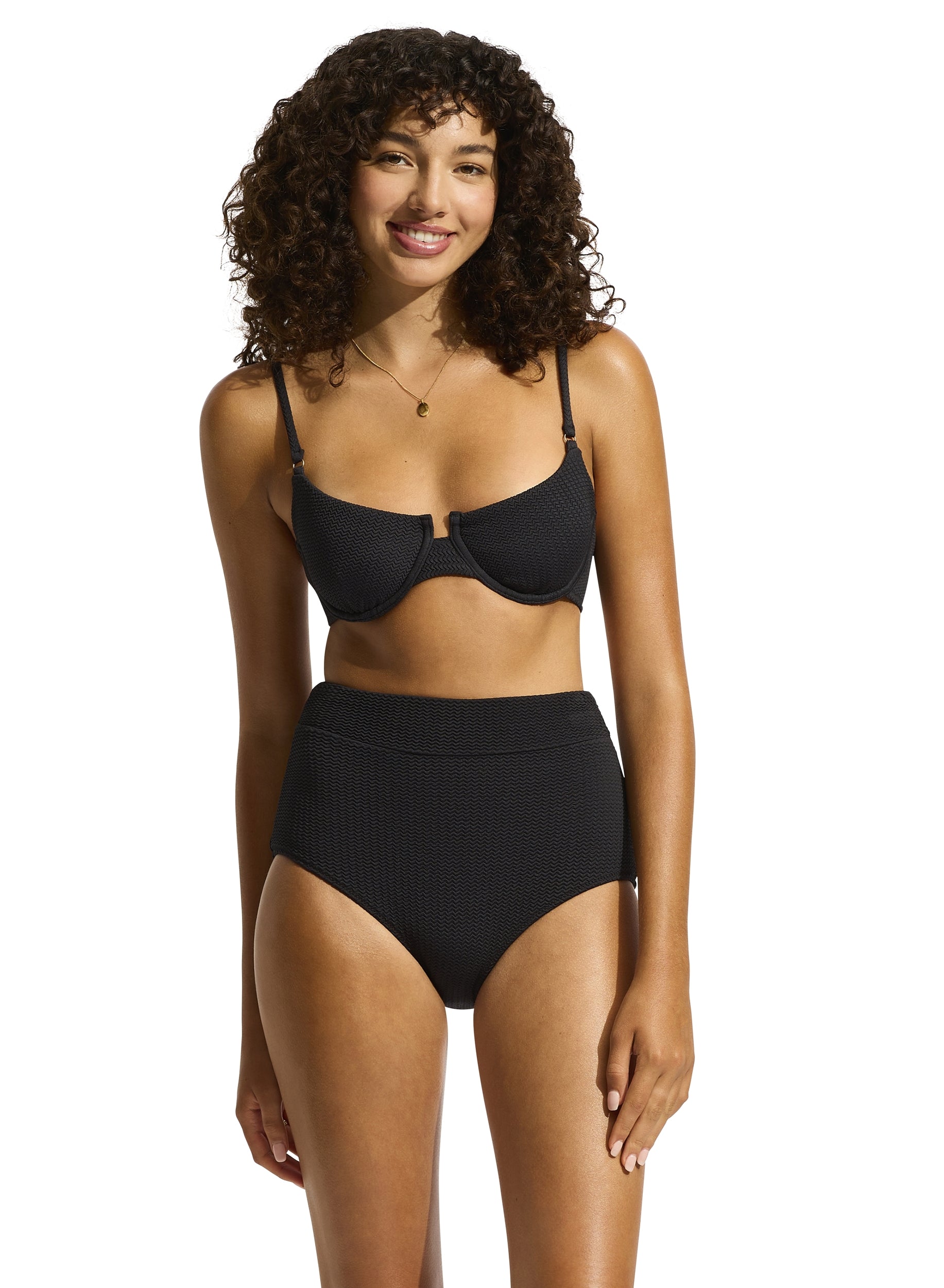 SEAFOLLY SeaDive Underwire Bra Black Bikini SEAFOLLY