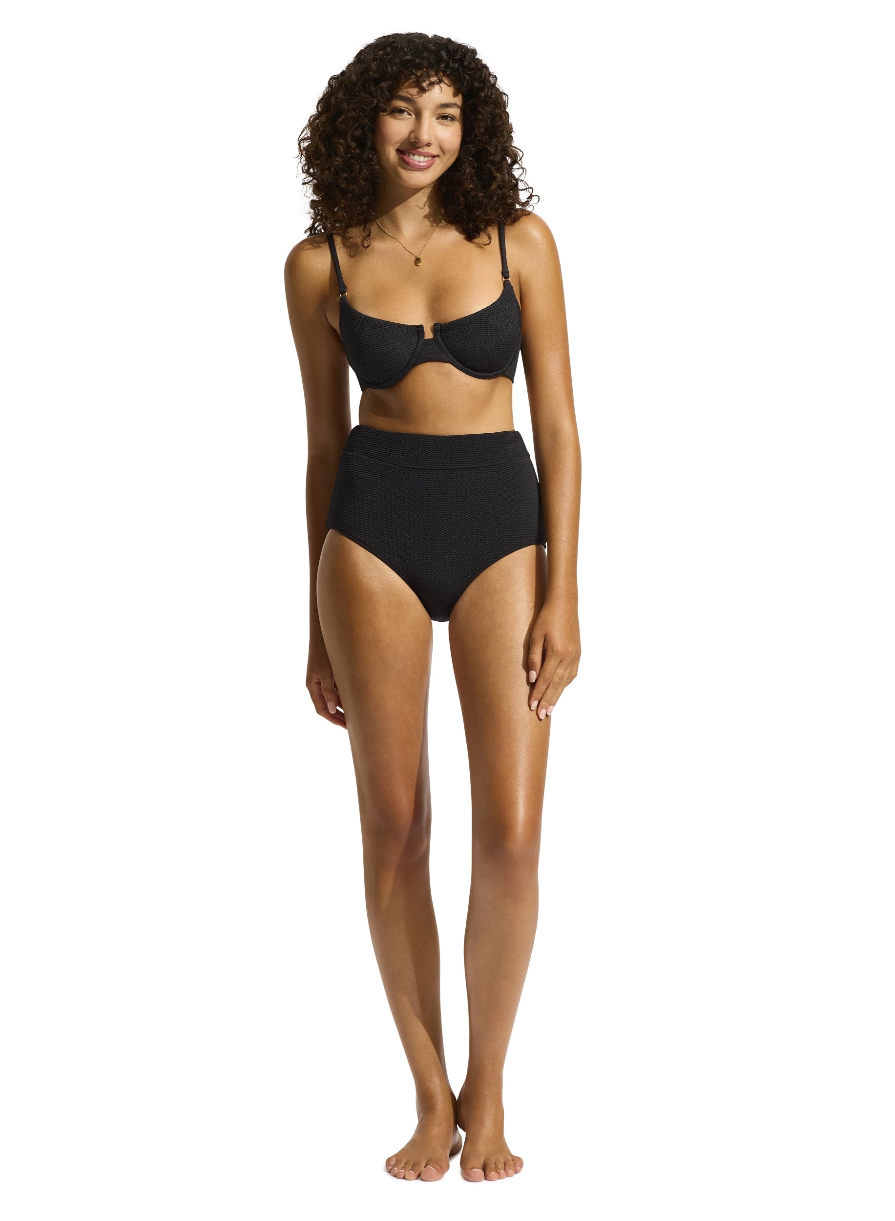 SEAFOLLY SeaDive Underwire Bra Black Bikini SEAFOLLY
