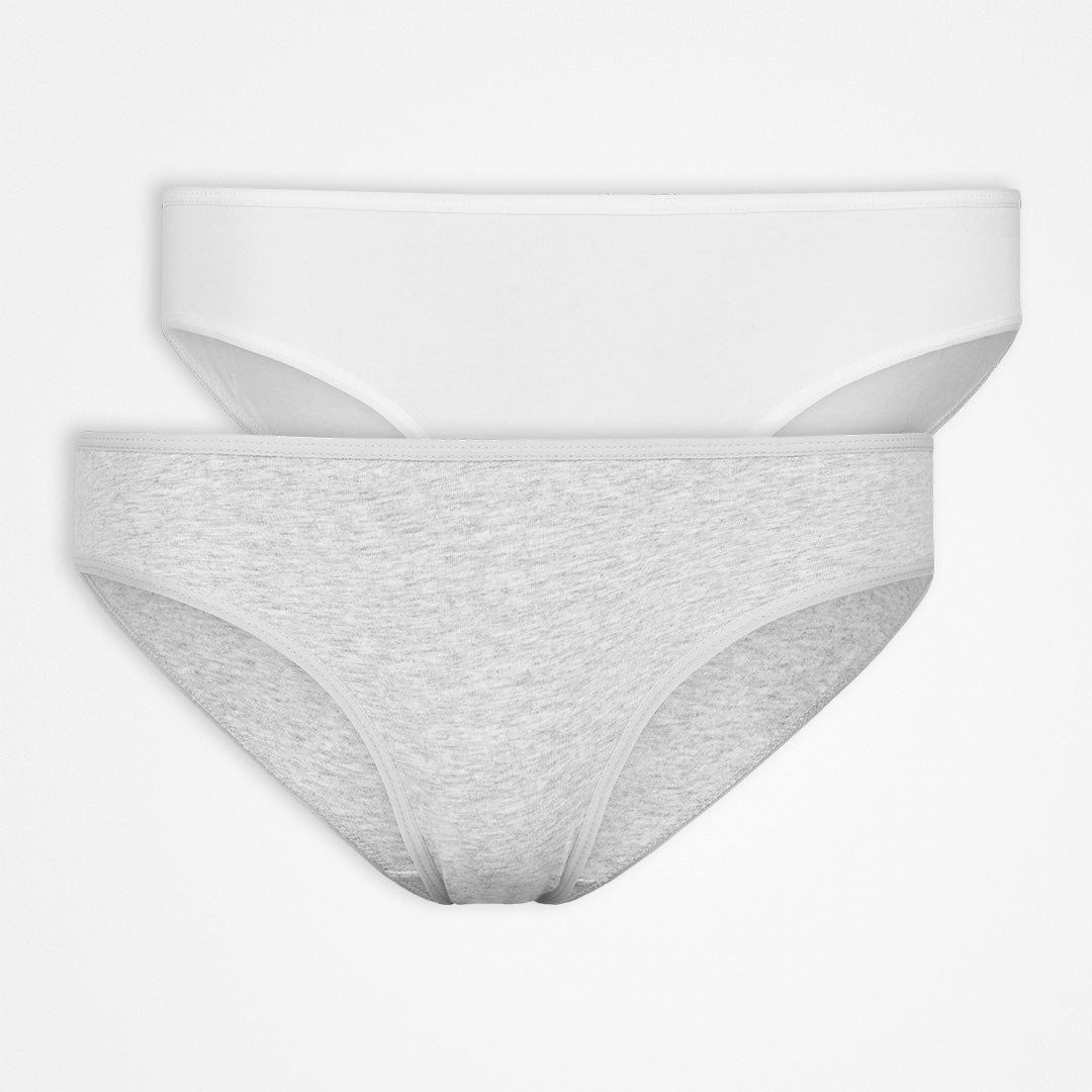 SNOCKS Slip Women, 2pcs SNOCKS Mix (Grey/White) XS