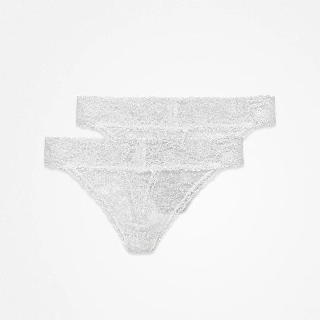 SNOCKS Thong Lace Full Lace Women, 2pcs SNOCKS White XS