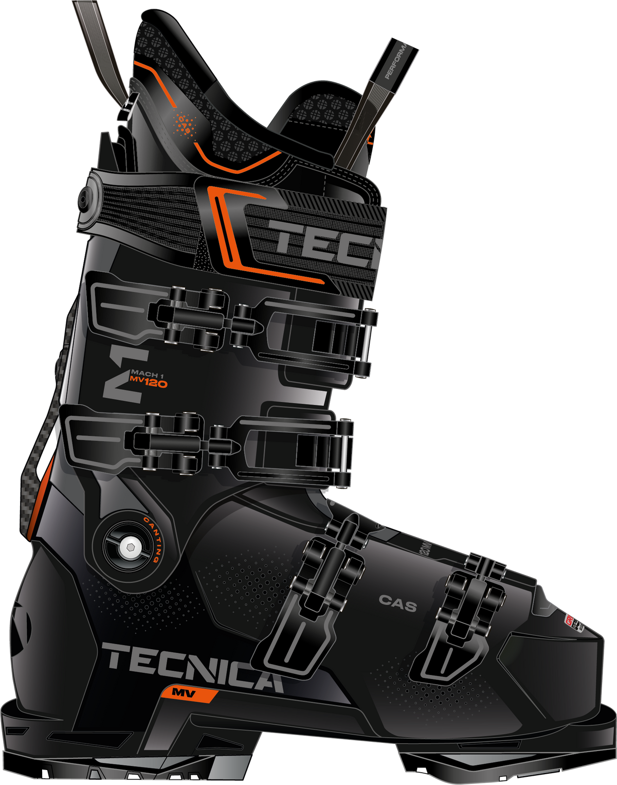 TECNICA MACH1 MV 120 TD2 Skischuhe TECNICA 606 BLACK/ORANGE 25,5