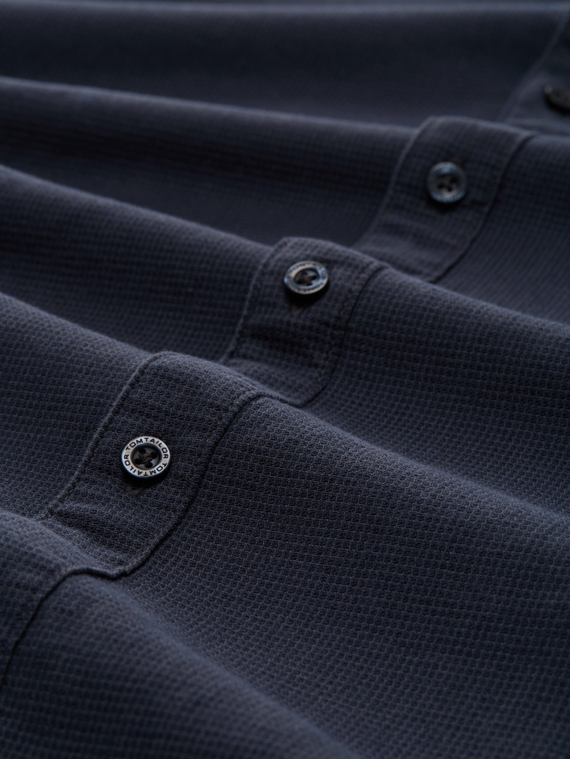 TOM TAILOR CASUAL MEN fitted structured strech shirt Freizeitshirts /-hemden TOM TAILOR CASUAL MEN