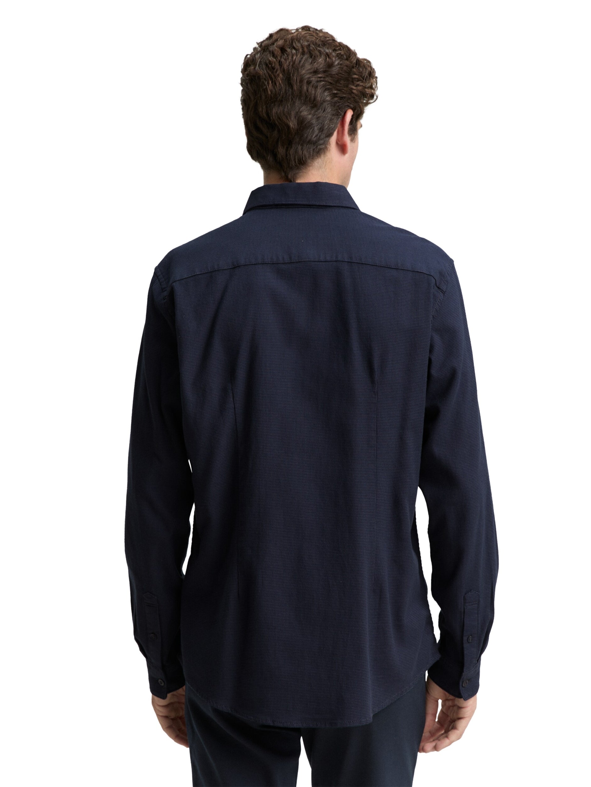 TOM TAILOR CASUAL MEN fitted structured strech shirt Freizeitshirts /-hemden TOM TAILOR CASUAL MEN