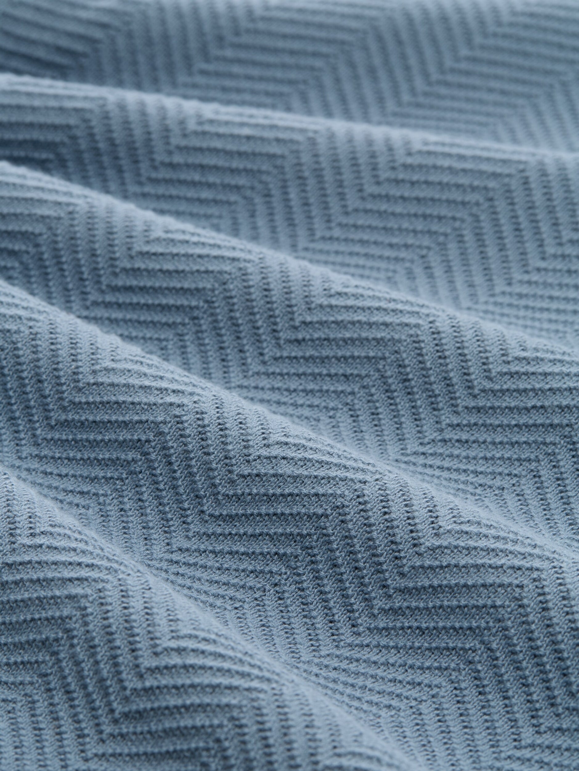 TOM TAILOR CASUAL MEN Knitted herringbone troyer Freizeitpullover TOM TAILOR CASUAL MEN