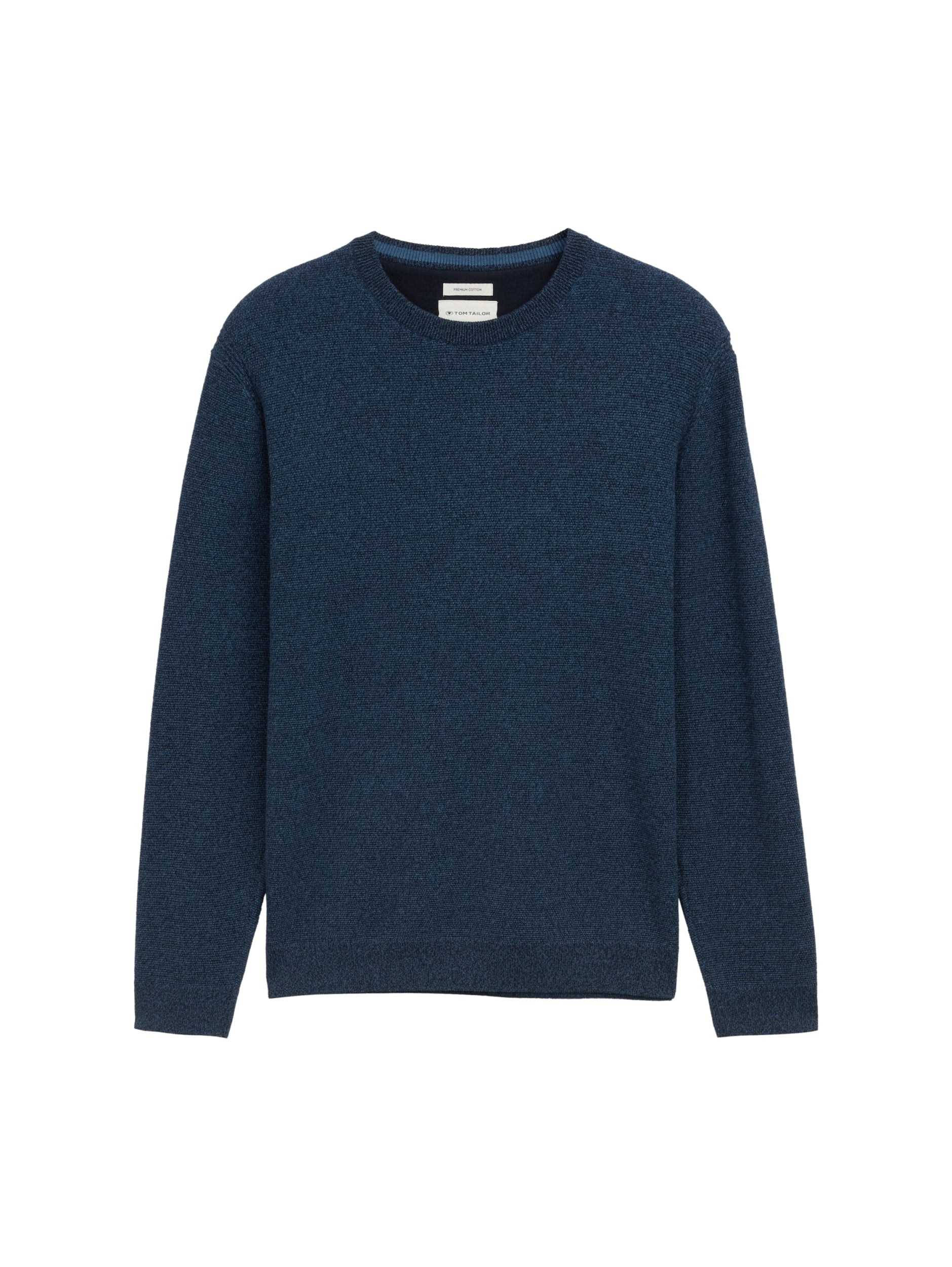 TOM TAILOR CASUAL MEN structured crewneck knit Freizeitpullover TOM TAILOR CASUAL MEN 38772 S