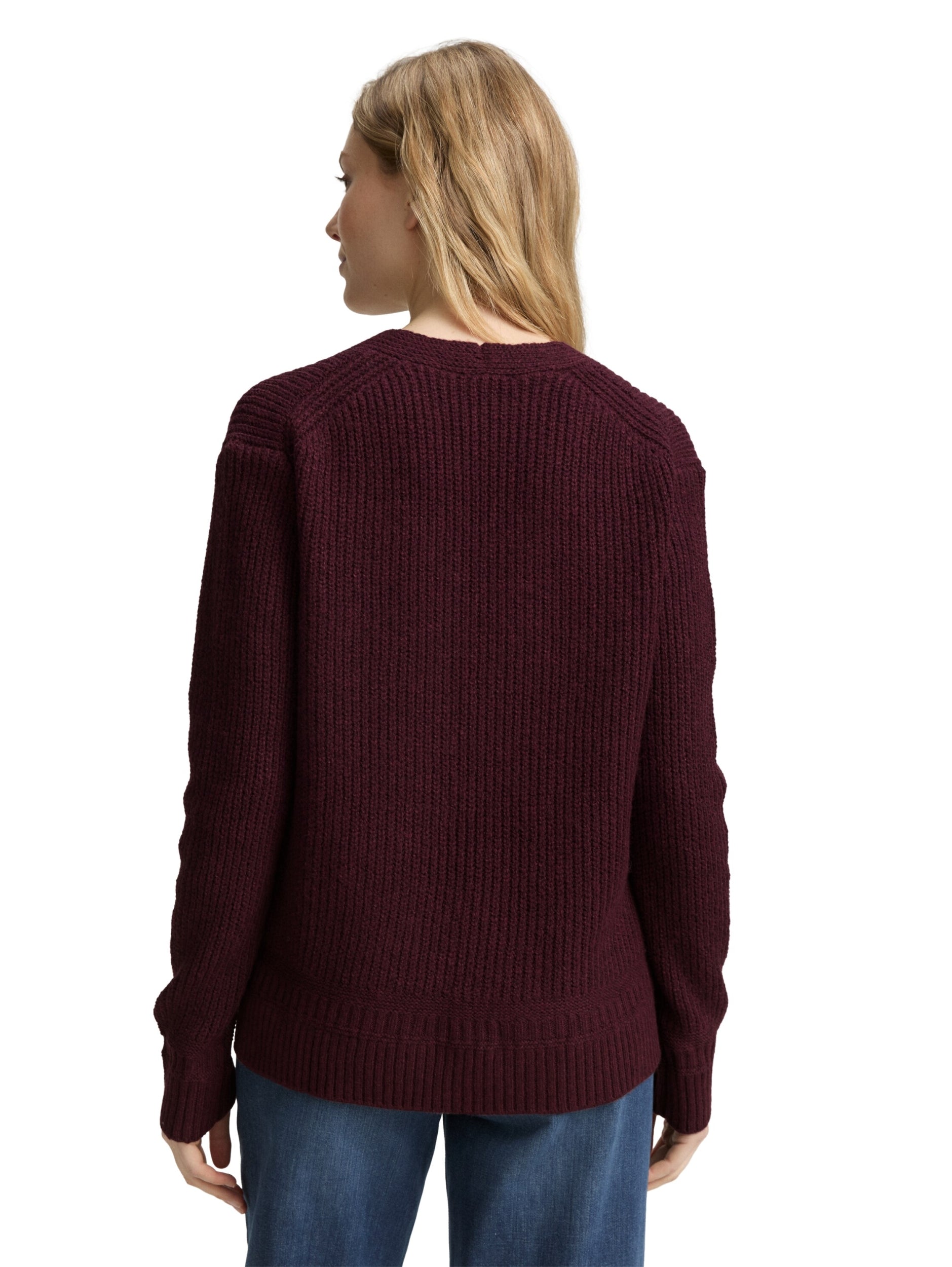 TOM TAILOR CASUAL WOMEN knit rib v-neck pullover Freizeitpullover TOM TAILOR CASUAL WOMEN