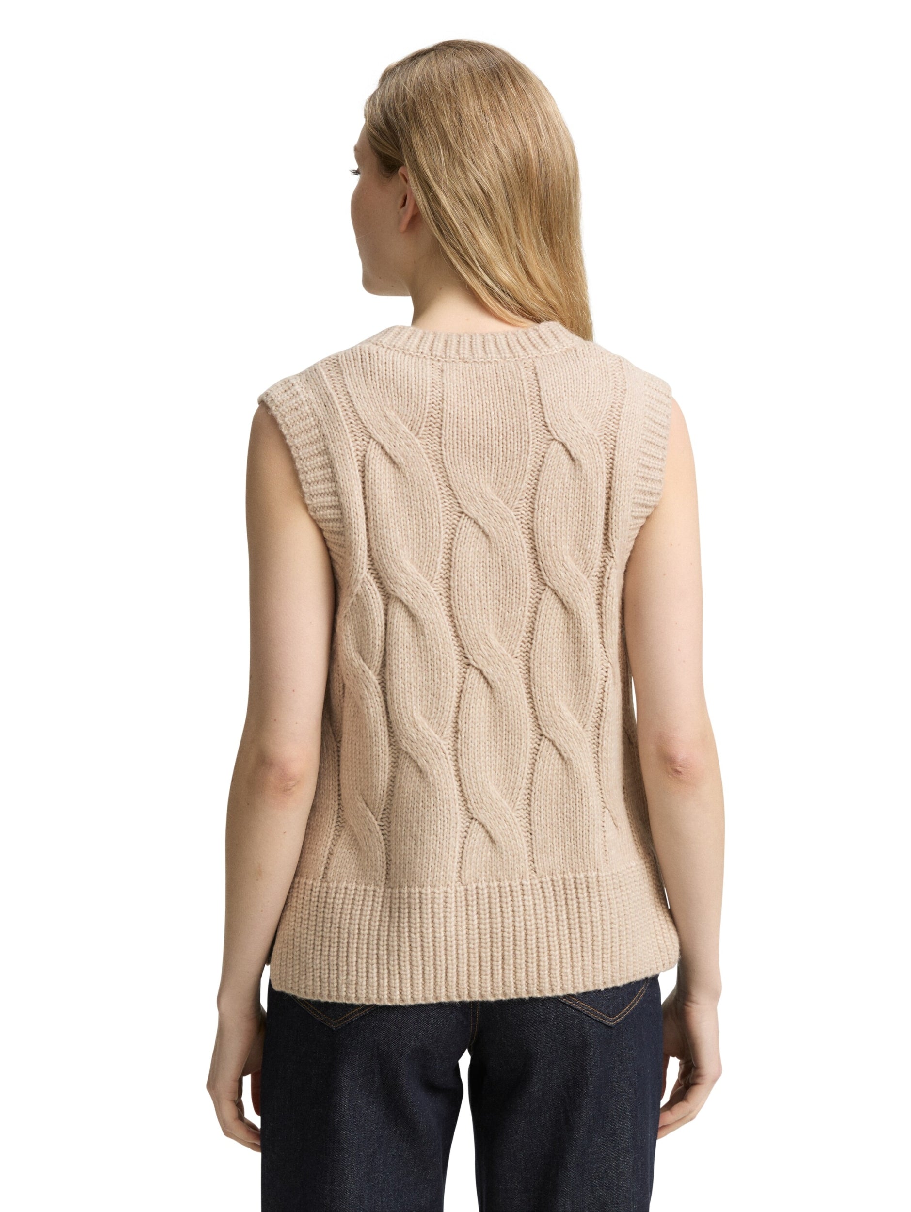 TOM TAILOR CASUAL WOMEN knit vest with cable structure Freizeitpullover TOM TAILOR CASUAL WOMEN