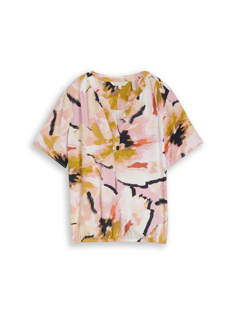 TOM TAILOR CASUAL WOMEN Blouse printed shortsleeves Freizeitshirts /-blusen TOM TAILOR CASUAL WOMEN 39736 36
