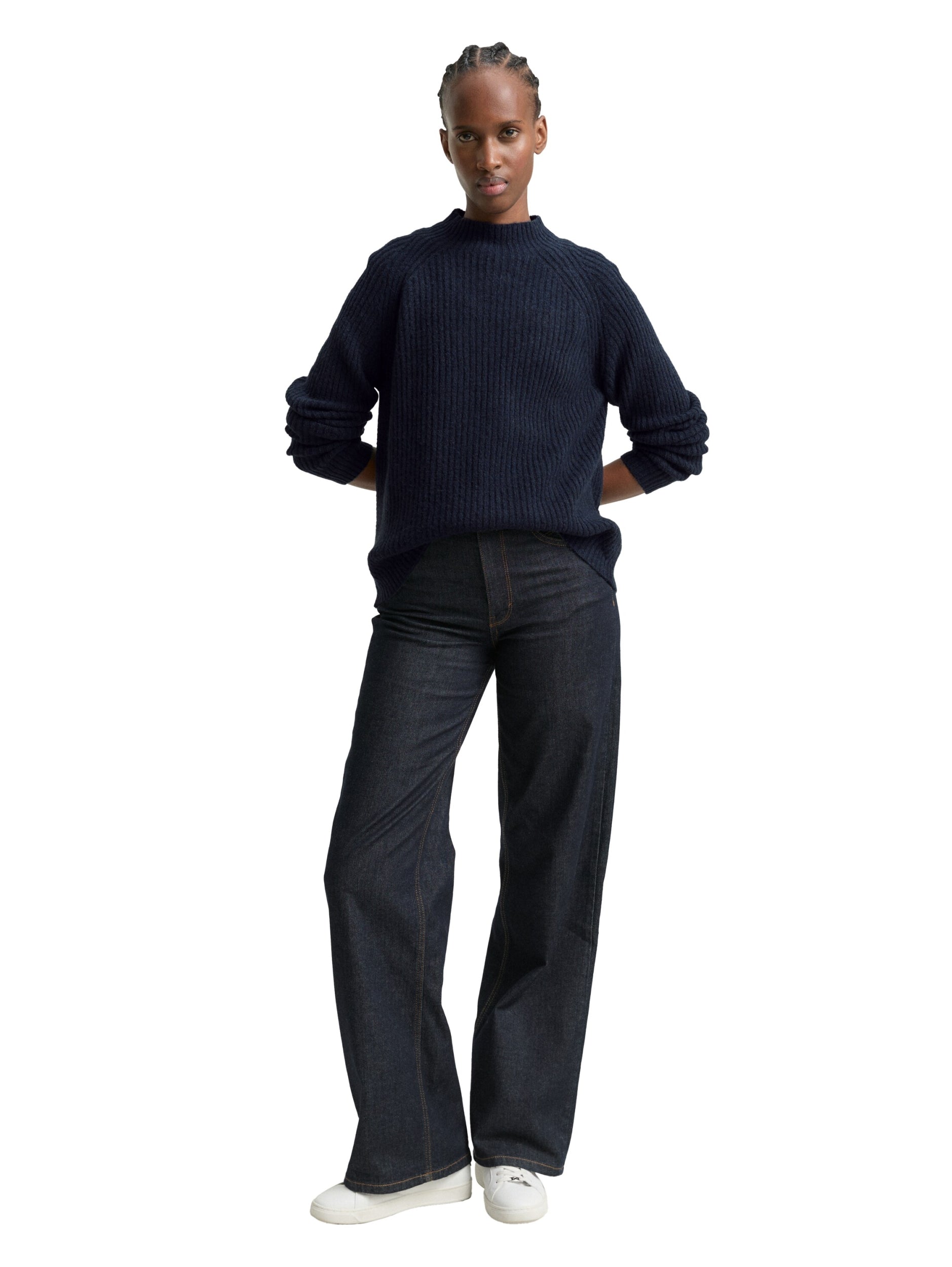 TOM TAILOR DENIM WOMEN cozy mock neck pullover Freizeitpullover TOM TAILOR DENIM WOMEN