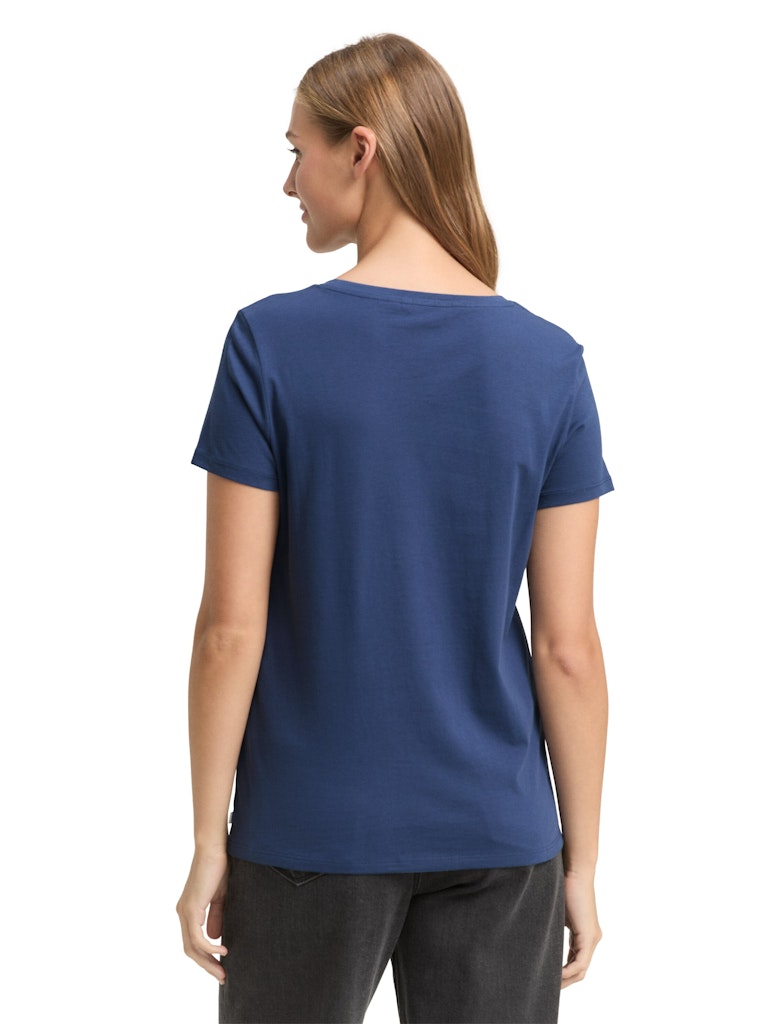 TOM TAILOR DENIM WOMEN basic T-Shirt m. Print Freizeitshirts /-blusen TOM TAILOR DENIM WOMEN