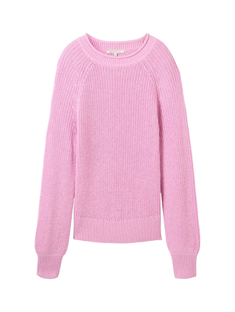TOM TAILOR DENIM WOMEN CREW NECK PULLOVER 31646 SOFT SUMMER PINK Freizeitpullover TOM TAILOR DENIM WOMEN 31646 SOFT SUMMER PINK XS
