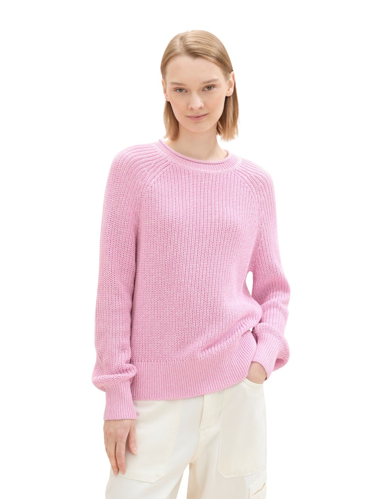 TOM TAILOR DENIM WOMEN CREW NECK PULLOVER 31646 SOFT SUMMER PINK Freizeitpullover TOM TAILOR DENIM WOMEN