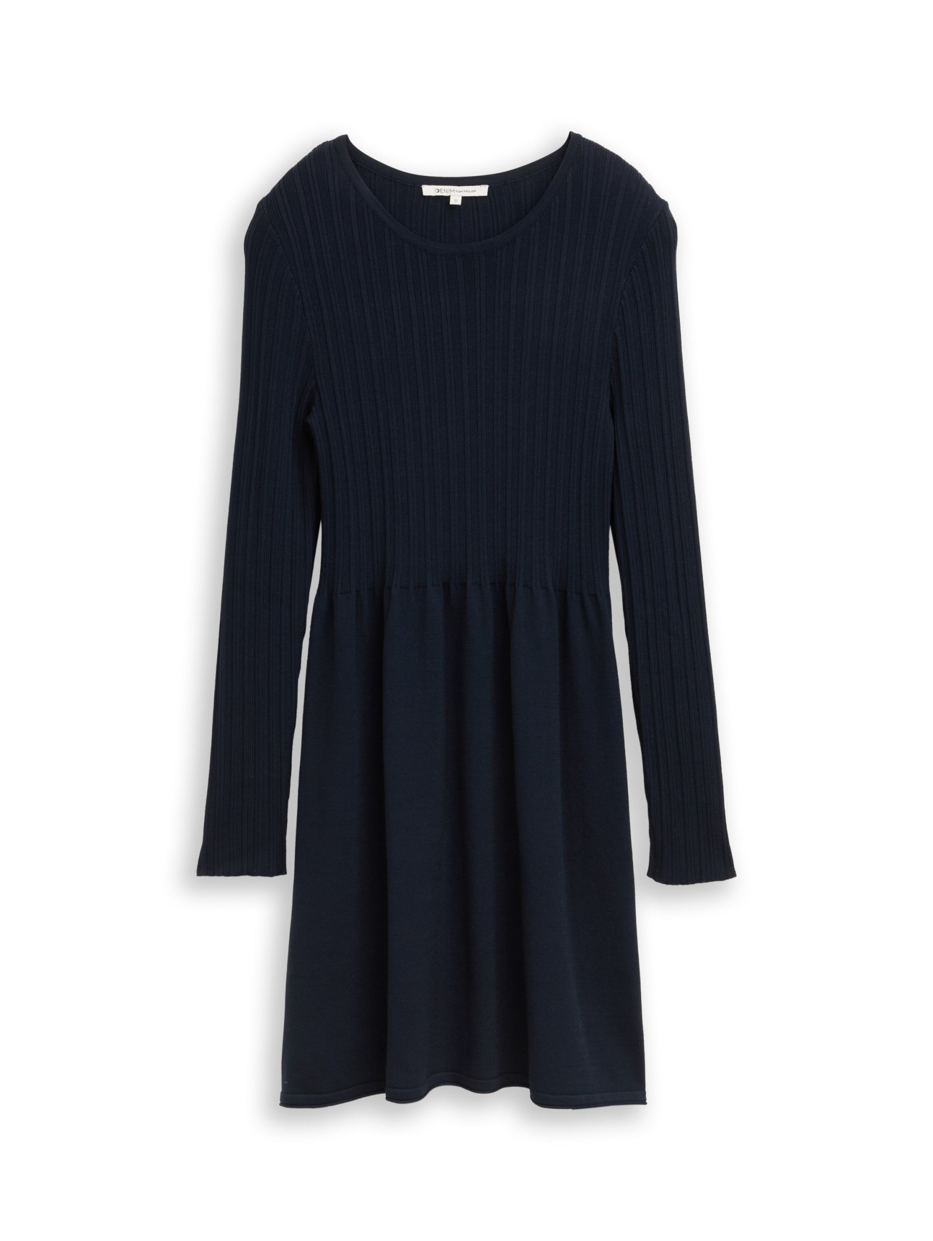 TOM TAILOR DENIM WOMEN knitted rib a-shape dress Freizeitshirts /-blusen TOM TAILOR DENIM WOMEN Black XS