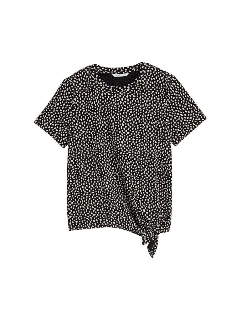 TOM TAILOR DENIM WOMEN PRINTED KNOT T-SHIRT Freizeitshirts /-blusen TOM TAILOR DENIM WOMEN 38411 XS