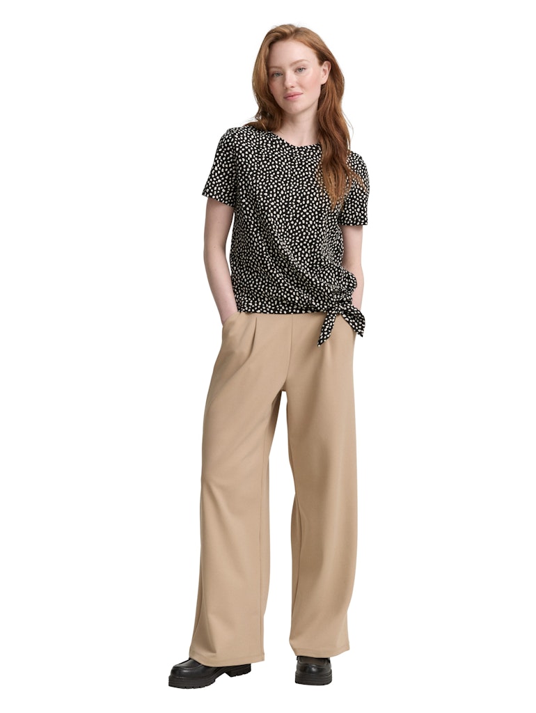 TOM TAILOR DENIM WOMEN PRINTED KNOT T-SHIRT Freizeitshirts /-blusen TOM TAILOR DENIM WOMEN