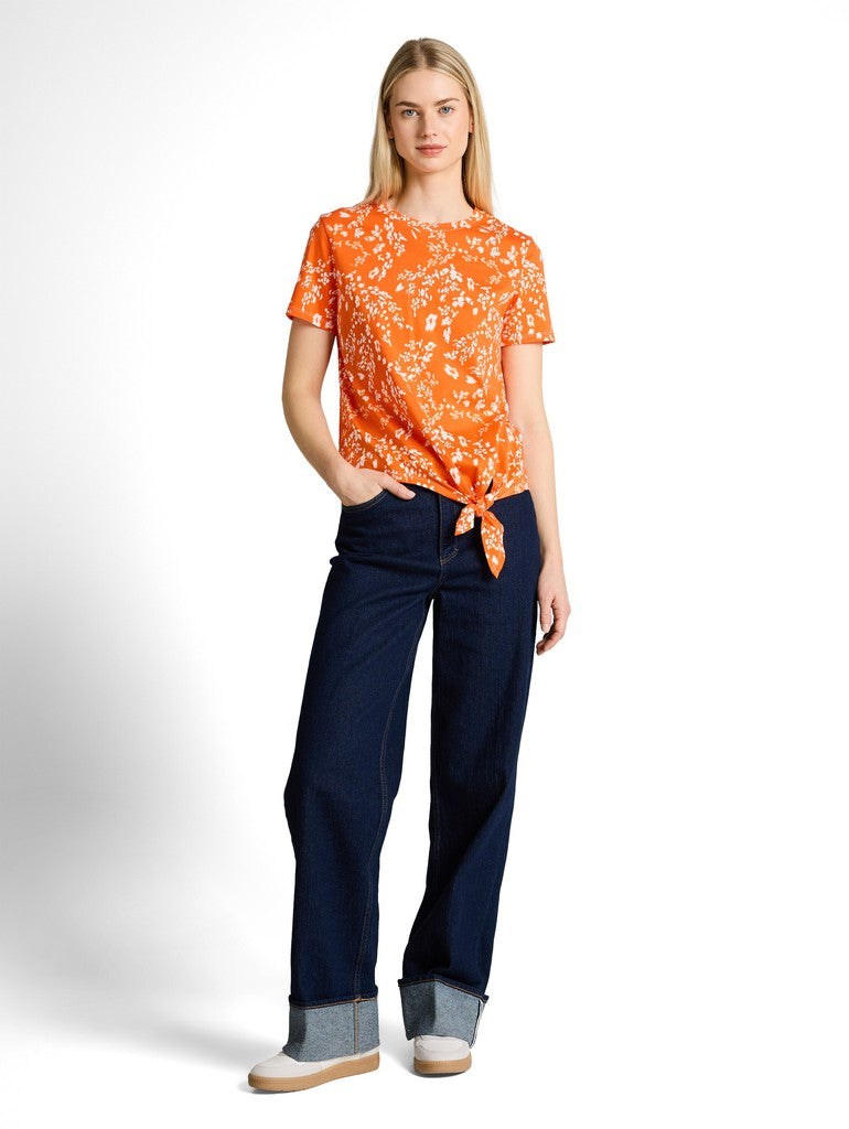 TOM TAILOR DENIM WOMEN Printed knot T-shirt Freizeitshirts /-blusen TOM TAILOR DENIM WOMEN
