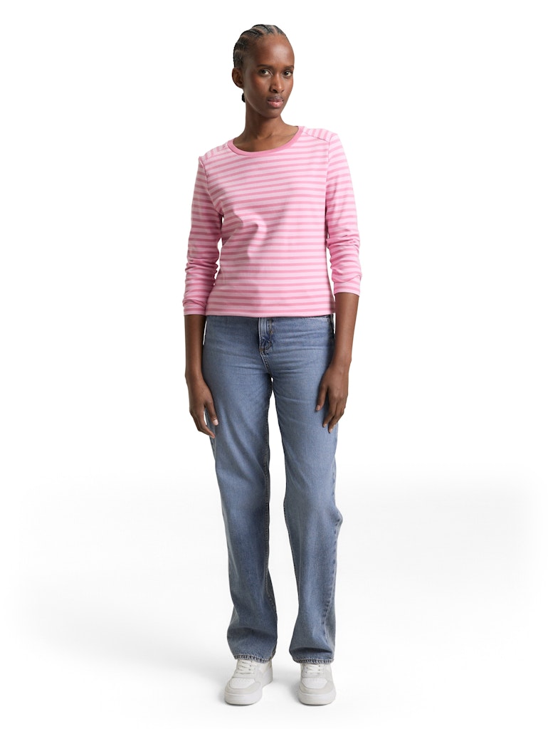 TOM TAILOR DENIM WOMEN striped interlock t-Shirt Freizeitshirts /-blusen TOM TAILOR DENIM WOMEN