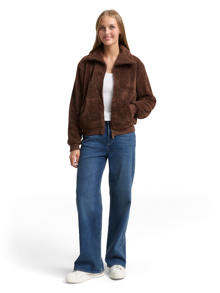 TOM TAILOR DENIM WOMEN Teddy jacket Freizeitpullover TOM TAILOR DENIM WOMEN