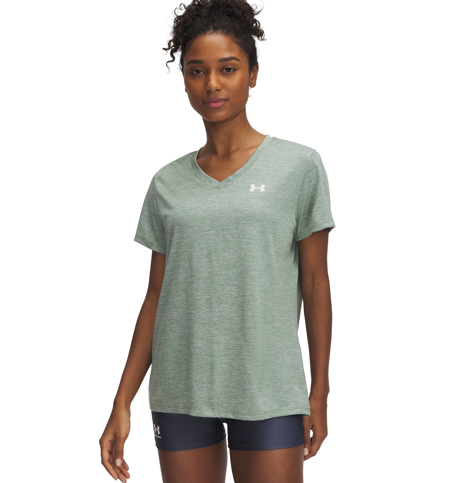 UNDER ARMOUR TECH SSV- TWIST Trainingsshirts UNDER ARMOUR 348 SILICA GREEN XS