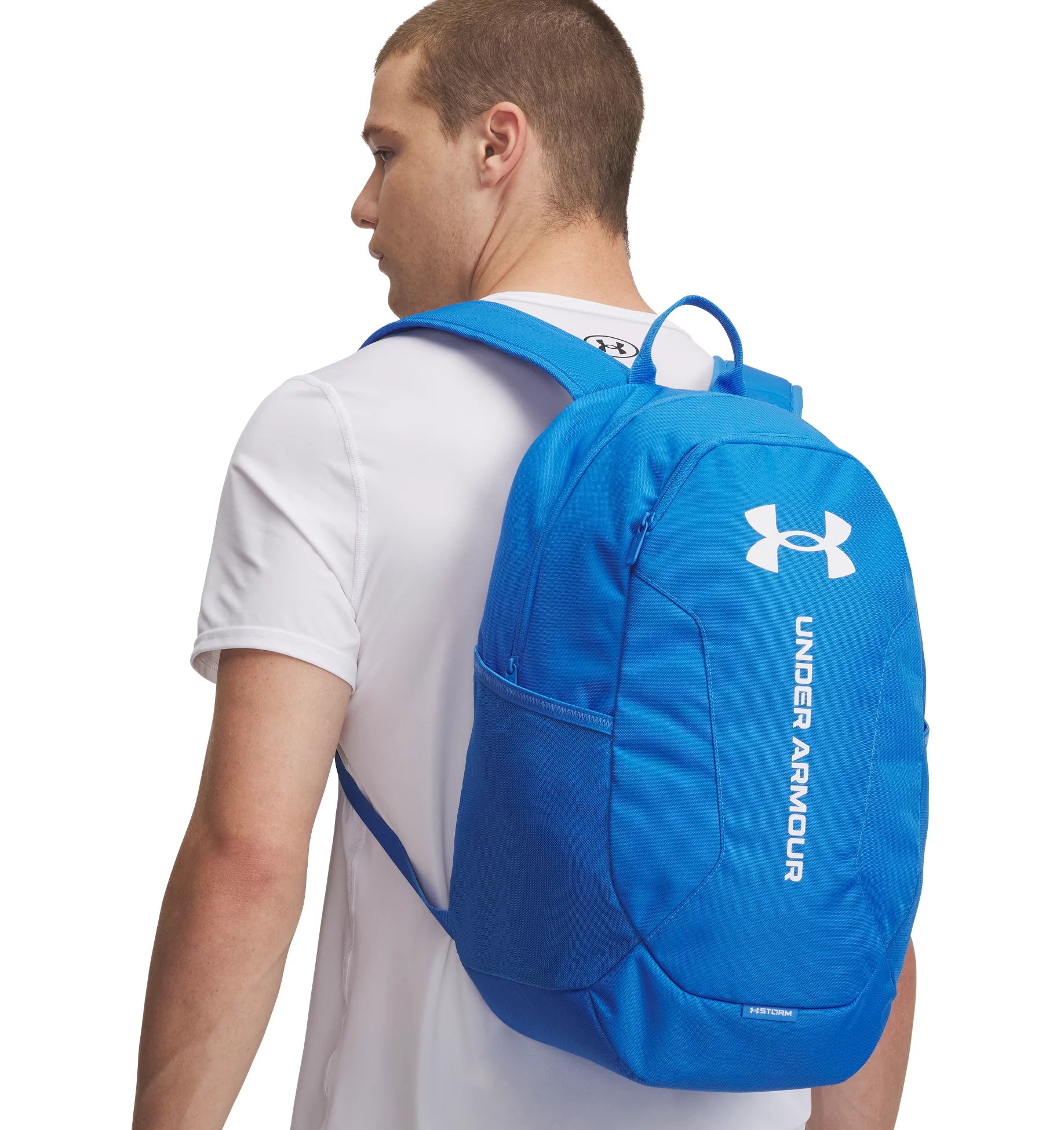 UNDER ARMOUR UA HUSTLE LITE BACKPACK UNDER ARMOUR OBSIDIAN/WHITE -