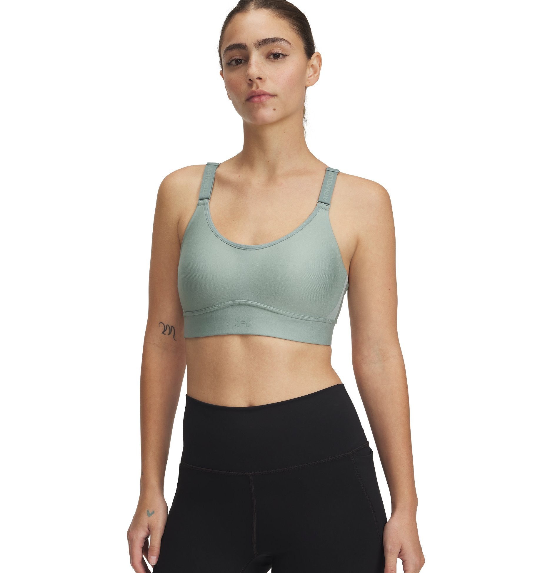 UNDER ARMOUR UA INFINITY MID BRA BHs UNDER ARMOUR 348 SILICA GREEN S/A