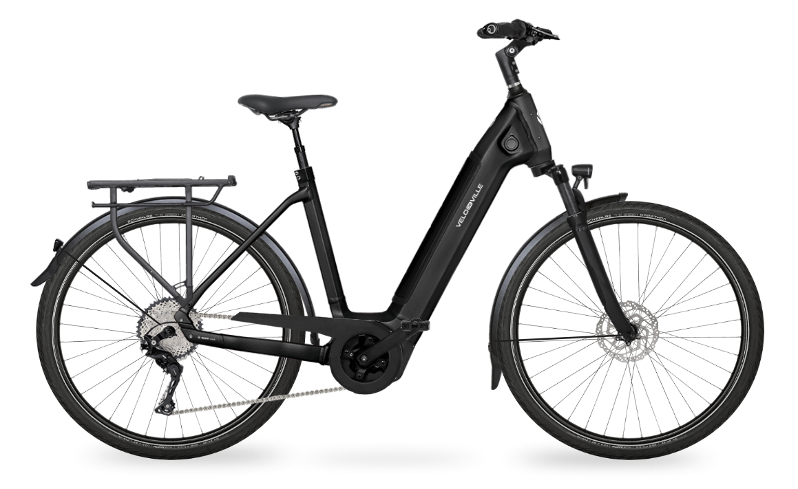 Velo de Ville AEB 990 28'' 10 Gang Shimano Cues E-Mountainbike VELO DE VILLE Deep Black matt 48
