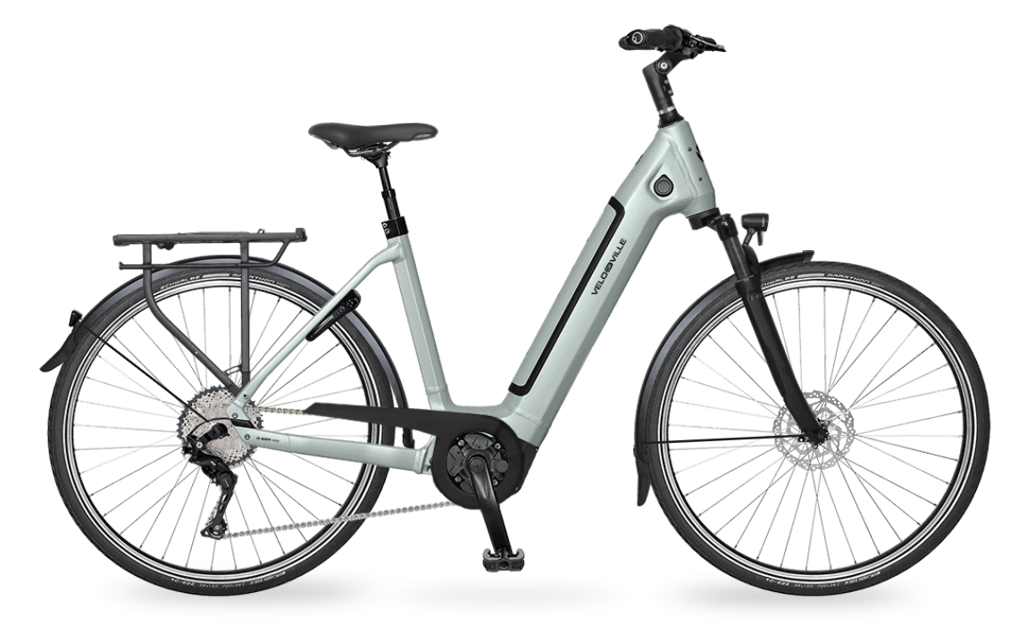 Velo de Ville AEB 990 28'' 10 Gang Shimano Cues E-Mountainbike VELO DE VILLE Ice Blue matt 45
