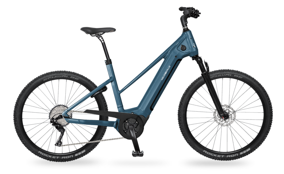 Velo de Ville SEB 890 27,5'' 10 Gg Shimano Cues E-Mountainbike VELO DE VILLE Petrol Blue mat 53