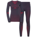 ODLO Damen Set Set long FUNDAMENTALS PERFORMANCE WARM Unterwäsche Sets ODLO 09 Dark Sapphire - Beetroot Purp XS
