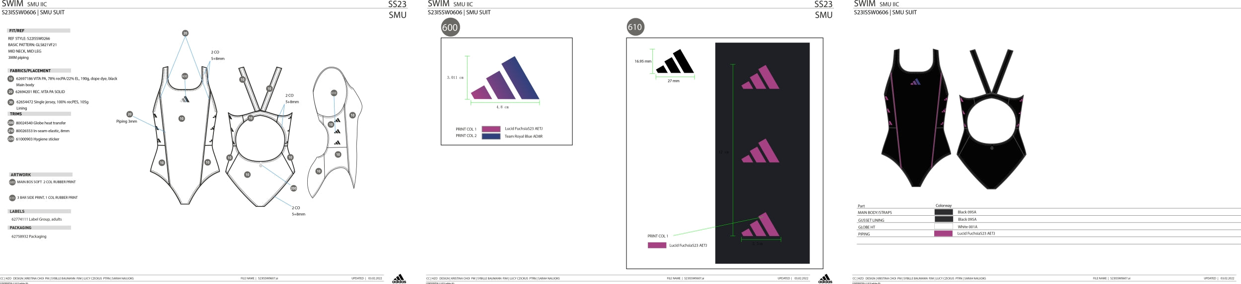 ADIDAS LOGO SUIT Badeanzug ADIDAS