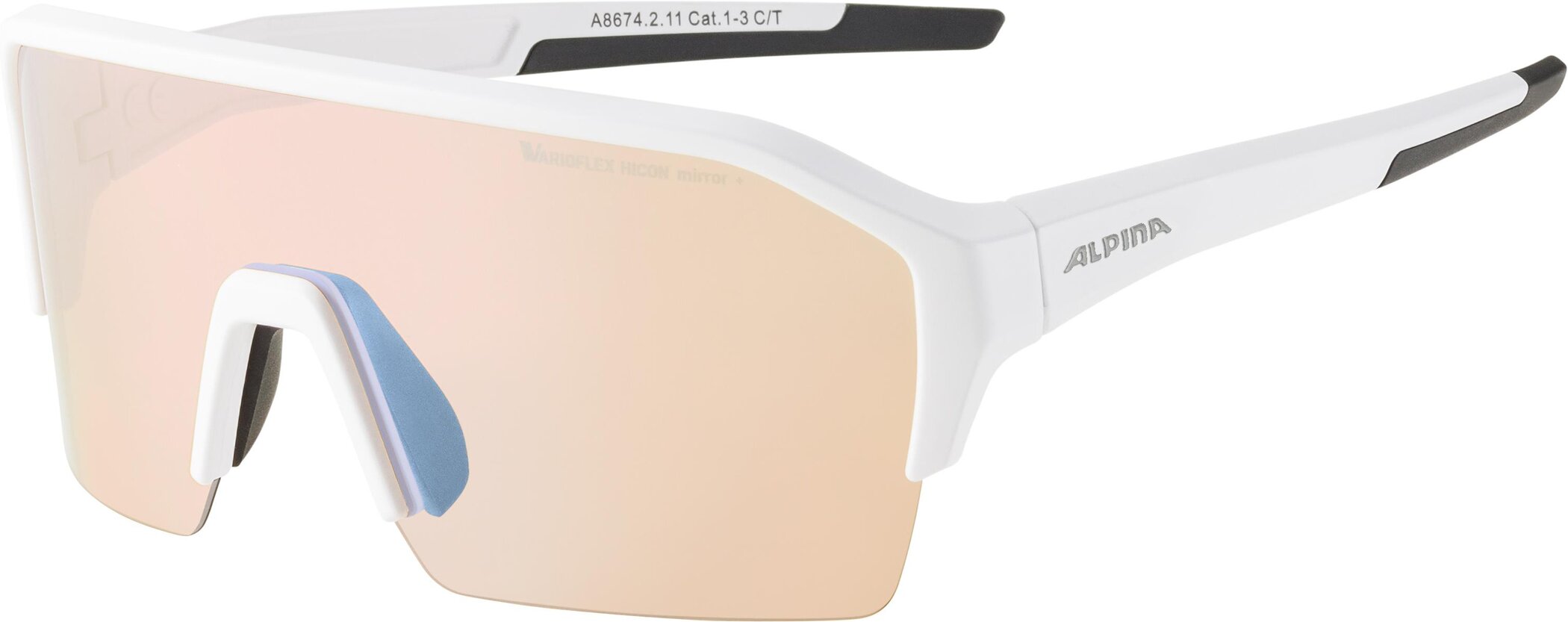 ALPINA ALPINA RAM HR HVLM+ Fahrradbrille Fahrradbrillen ALPINA white matt -