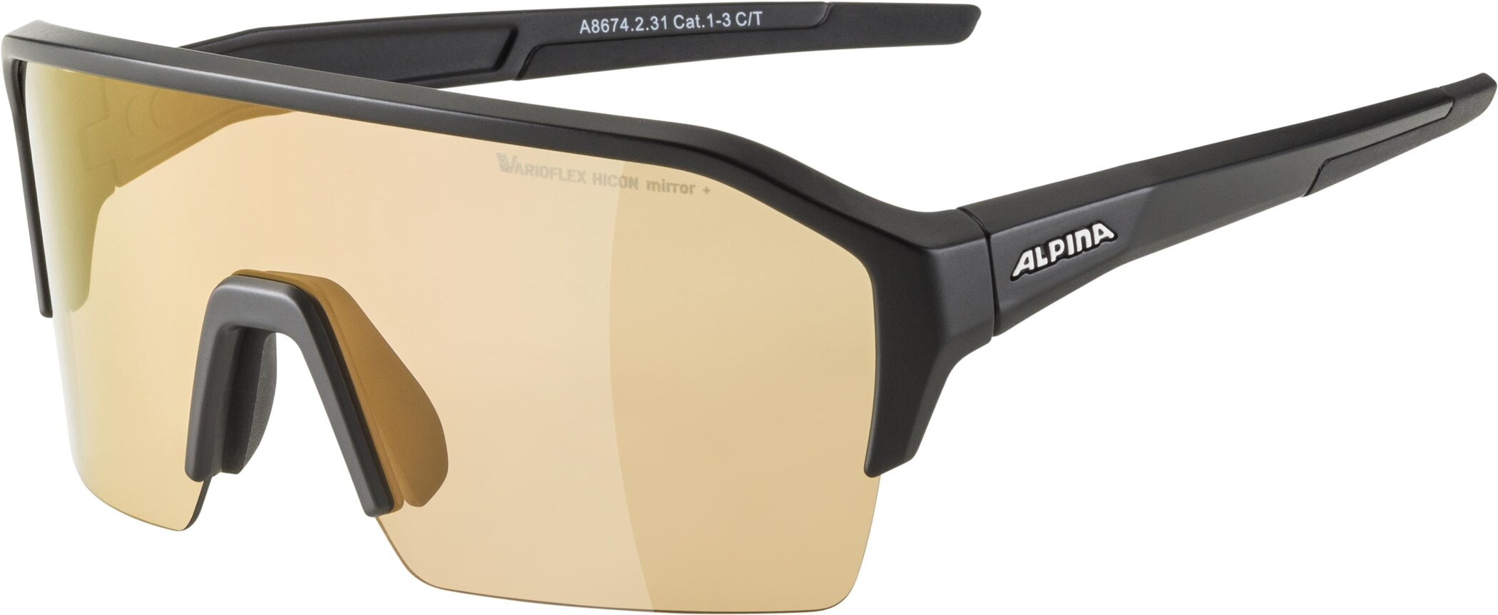 ALPINA ALPINA RAM HR HVLM+ Fahrradbrille Fahrradbrillen ALPINA black matt -