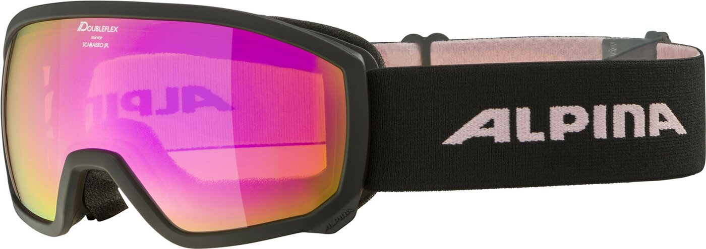 ALPINA Kinder Skibrille "Scarabeo JR. HM" Skibrillen ALPINA black-rose matt -