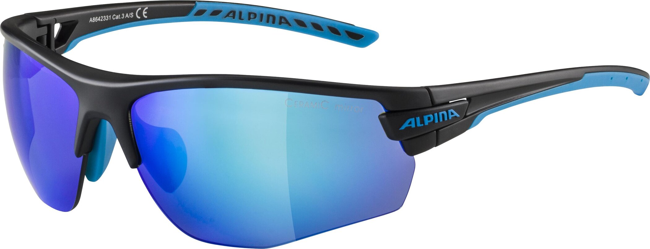 ALPINA TRI-SCRAY 2.0 HR Fahrradbrillen ALPINA black cyan matt -