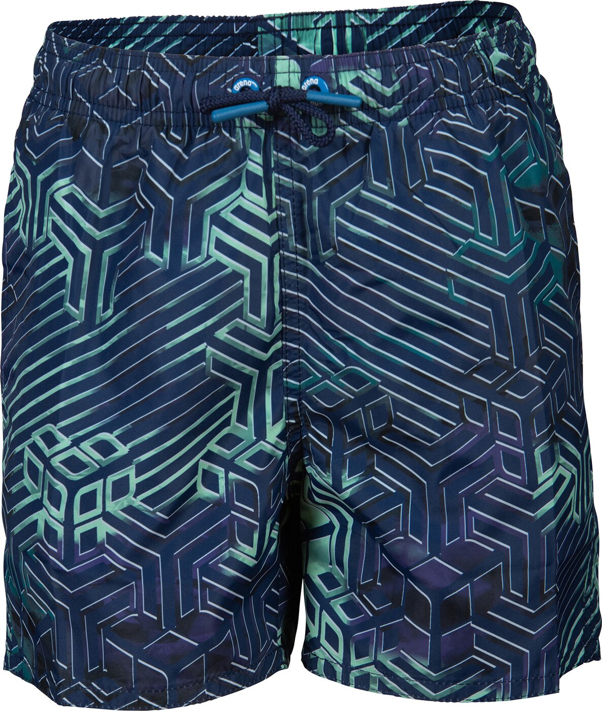 ARENA BOYS BEACH BOXER ALLOVER Badehose ARENA GREEN LAKE MULTI 128