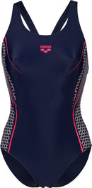 ARENA WOMEN'S SWIMSUIT V BACK GRAPHI Badeanzug ARENA NAVY-FREAK ROSE MULTI 36