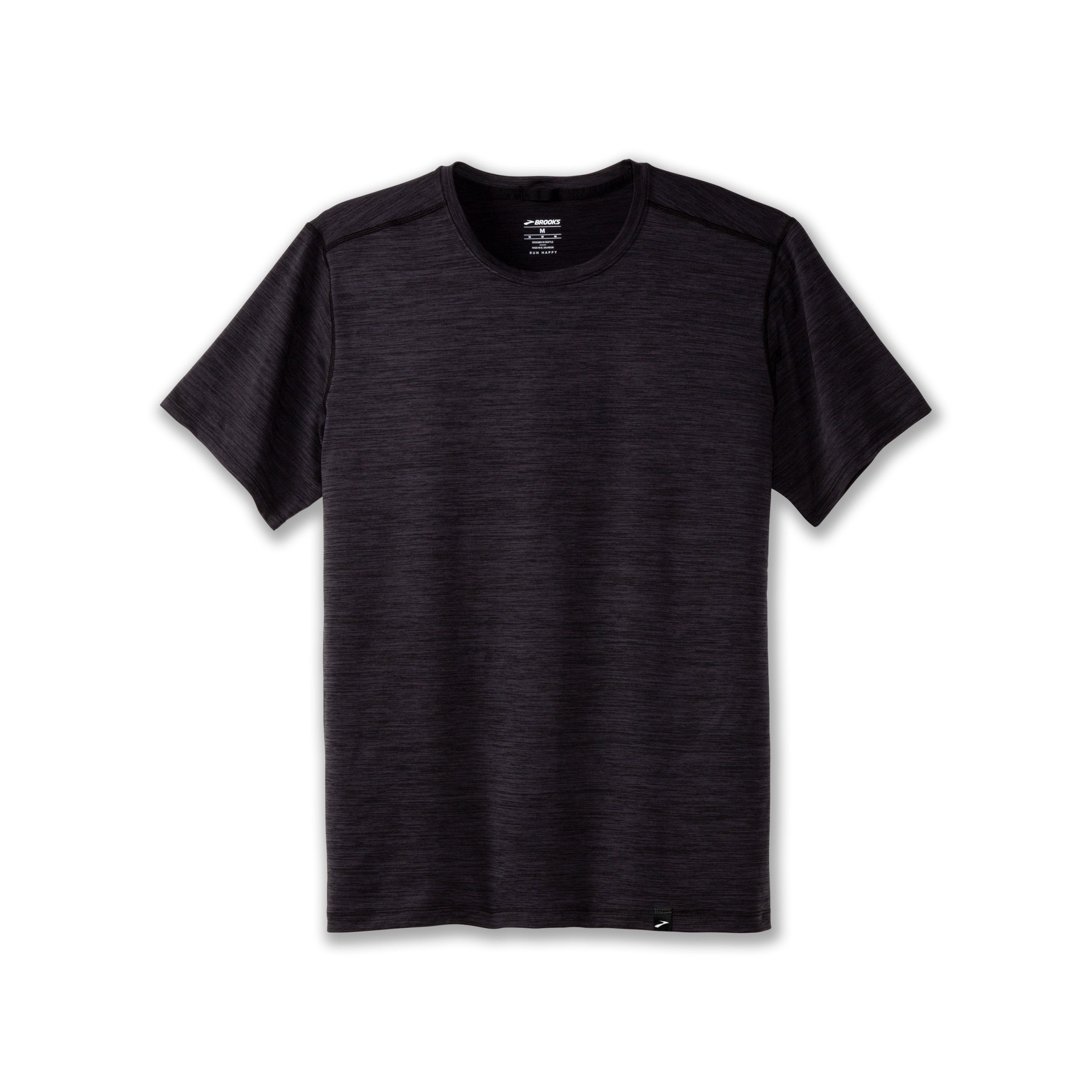 BROOKS Luxe Short Sleeve Laufshirts BROOKS Htr Deep Black S